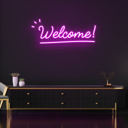 Welcome Neon Sign, LED Wall Decor, Shop Restaurant Room Decoration, Custom LED Neon Sign, Birthday Gift, Neon Sign Wall Decor, Neon Sign