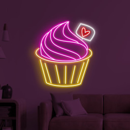 Cupcake Neon Sign, Cupcake LED Light, Cupcake Lover Wall Decor, Sweet Treat Wall Art, Custom Neon Sign, Kitchen Neon Decor, Cake Shop Art
