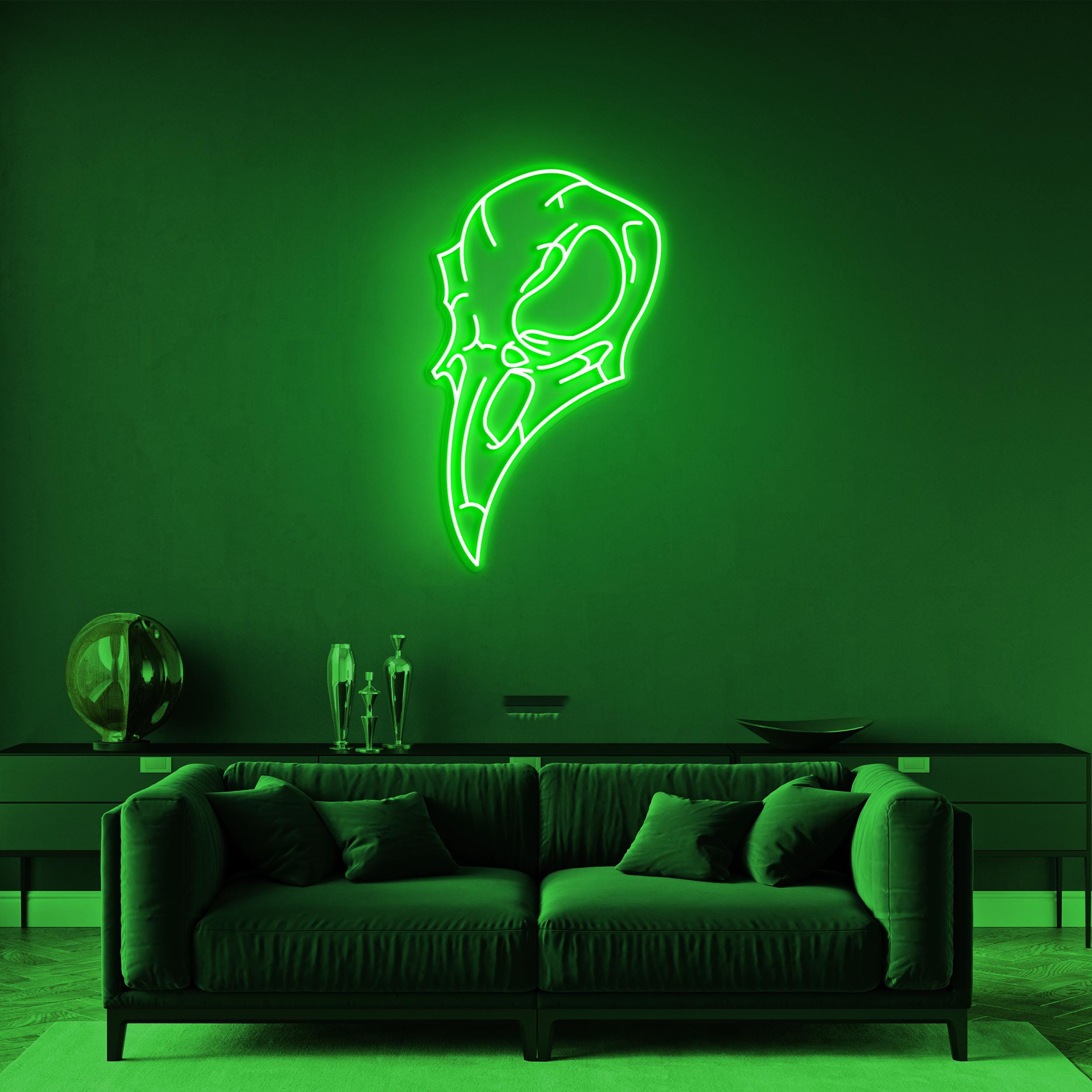 Bird Skull Neon Sign, Bird Skull LED Light, Crow Skull LED Neon Art, Birds Shop Decor, Horror Room Decor, Death's Head Bird Neon Art, Gift