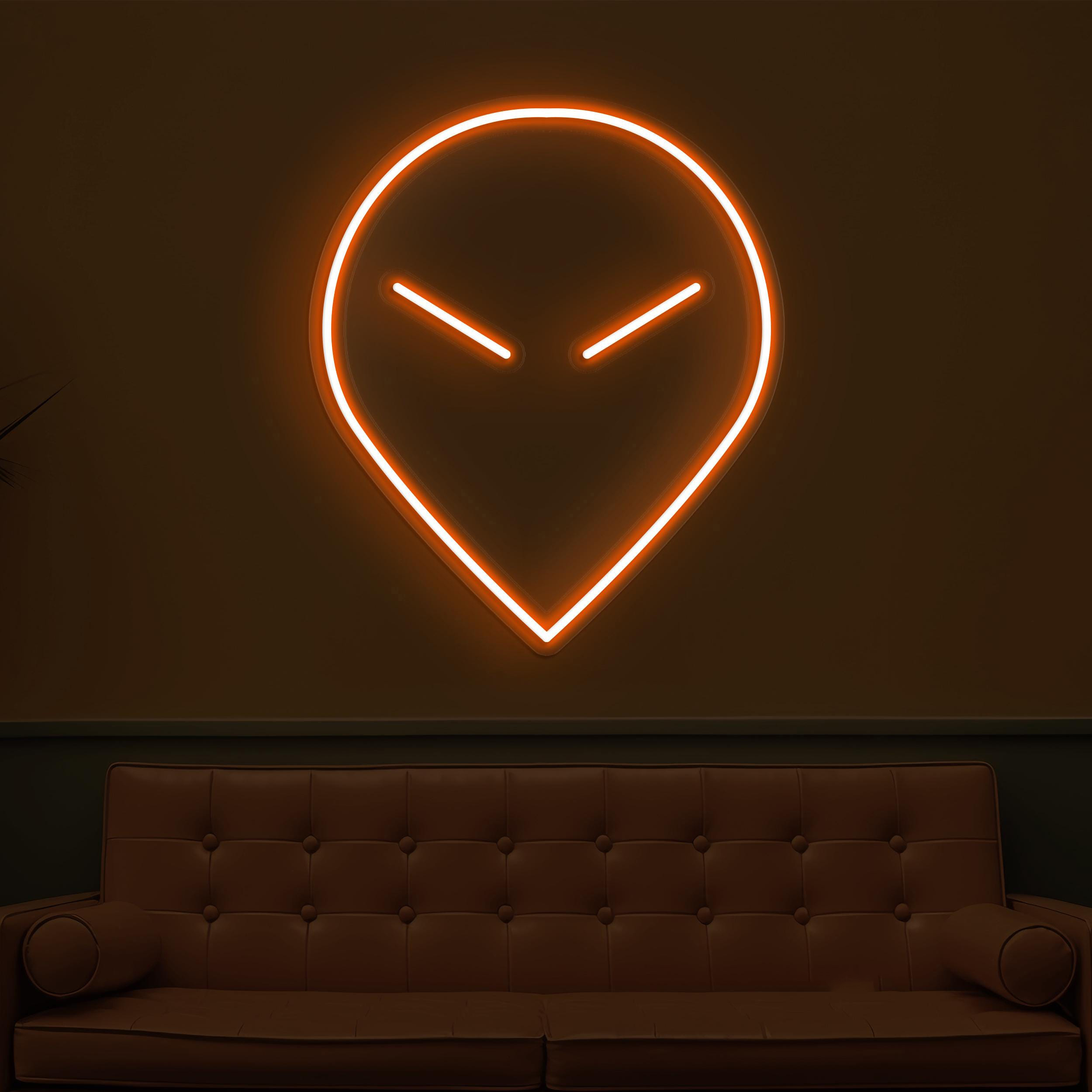 Alien Face Neon Sign, Alien Face LED Light, Alien Head Wall Decor, Game Room Wall Art, Home Neon Light, Kids Room Sign, Led Neon Art, Gift