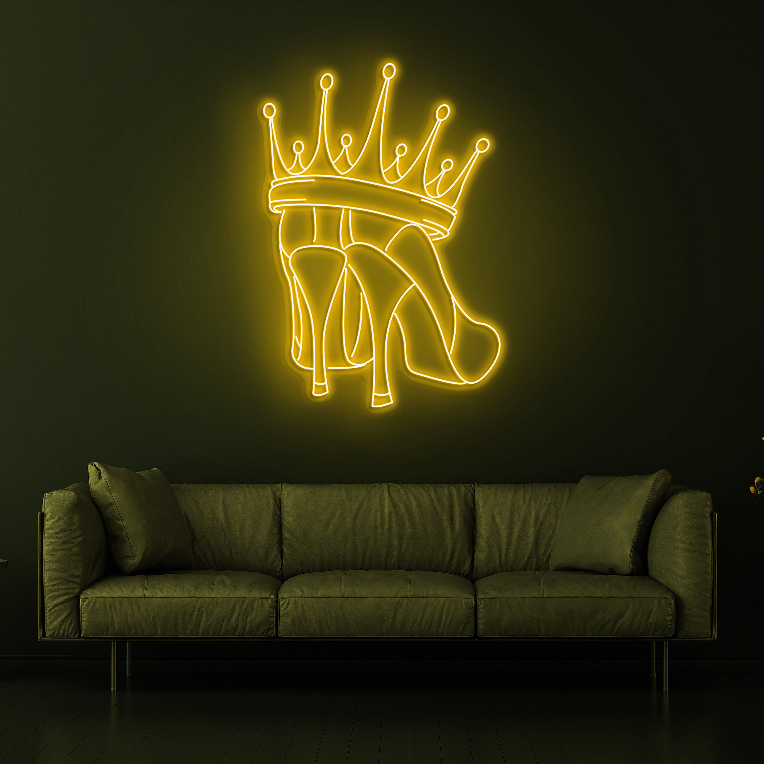 Queen Shoes Neon Sign, Crown Neon Light, Girly Bedroom and Salon Décor, Shoe Neon Sign for Weddings, Parties, Game Rooms, and More, Gift