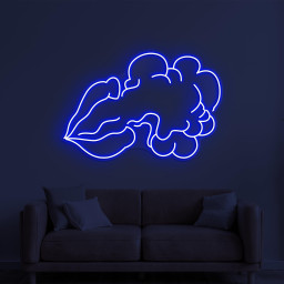 Smoking Lips Neon Sign, Smoking Lips LED Light, Smoking Room Wall Decor, Smoke Shop Wall Art, Lips Neon Sign, Girl Room Led Light, Bar decor