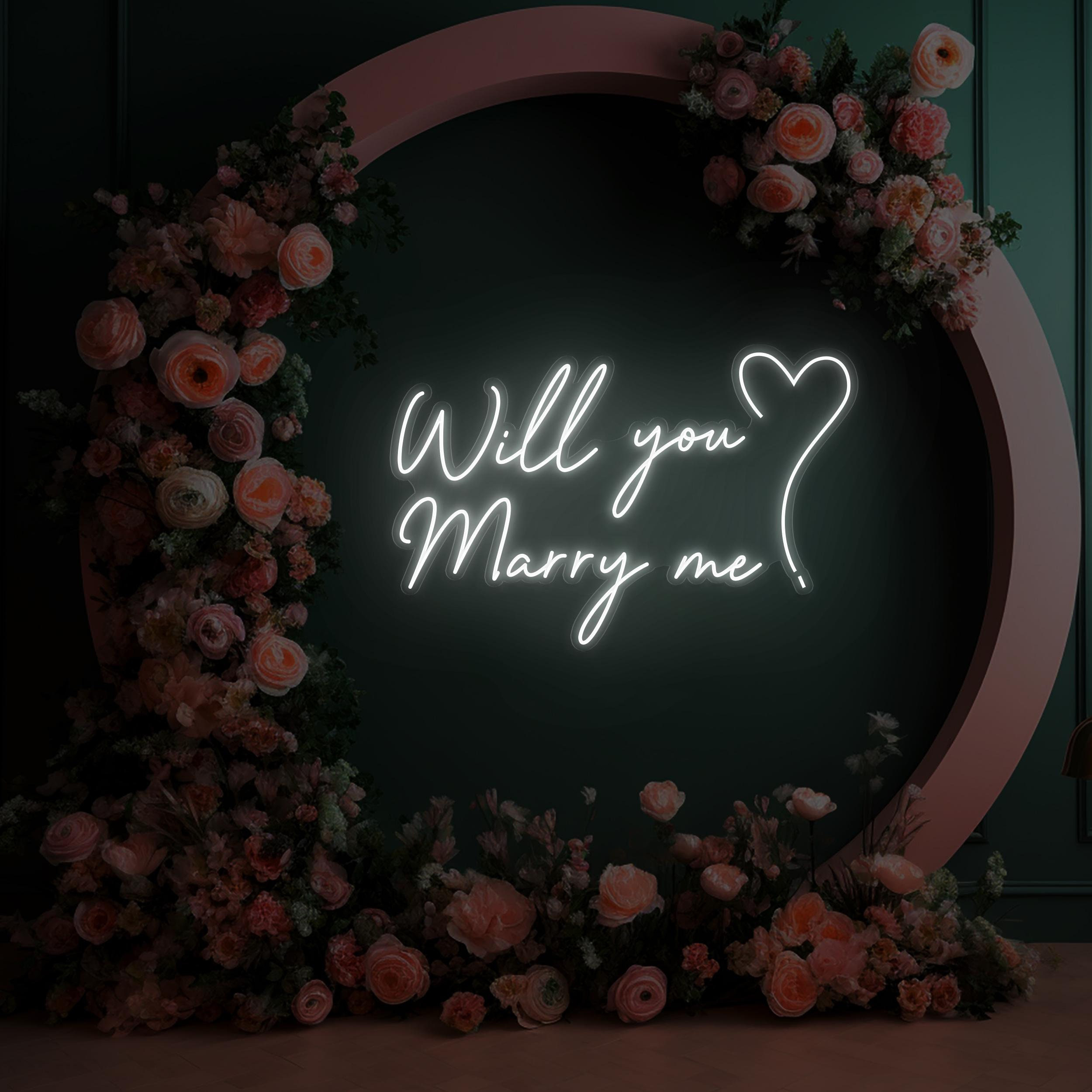 Will You Marry Me Neon Sign, Will You Marry Me LED Light, LED Neon Art, Will You Marry Me LED, Decor for Wedding Party & Marriage Proposal