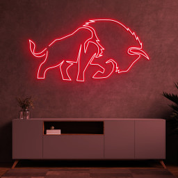 Bison LED Neon Sign, Buffalo Neon Light Art, Bison Wall Decor for Home, Room Decor, Buffalo LED Lights for Wall, Custom Bison Neon Art, Gift