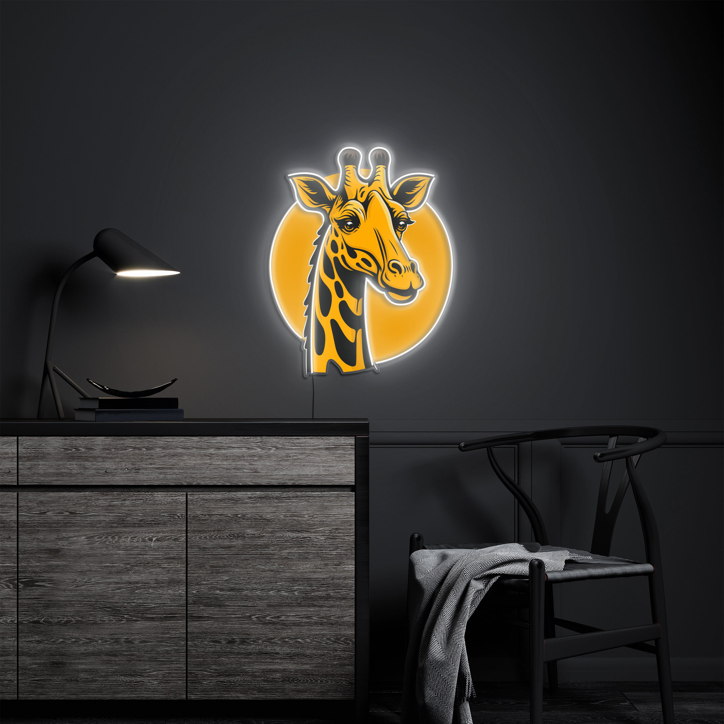 Giraffe Neon Sign, LED Giraffe Light for Kids Room Decor, Giraffe LED Neon Sign, Cute Giraffe Decor,Gift Idea for Children's Room or Nursery