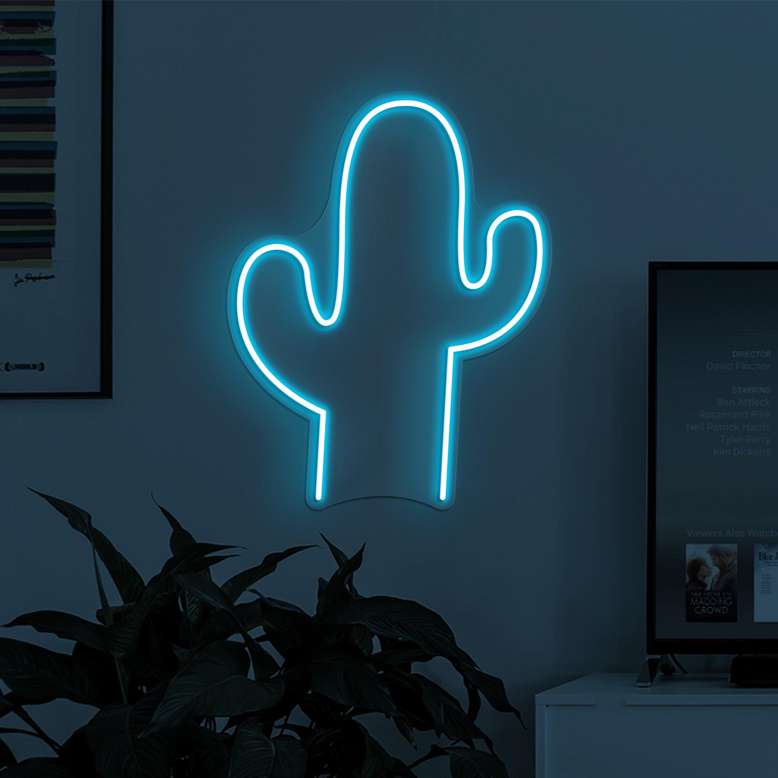 Cactus Neon Sign, Cactus LED Sign, Desert Vibes Wall Art, Prickly Wall Decor, Home Neon Sign, Plant Shop Neon Sign, Desert Neon Led Light