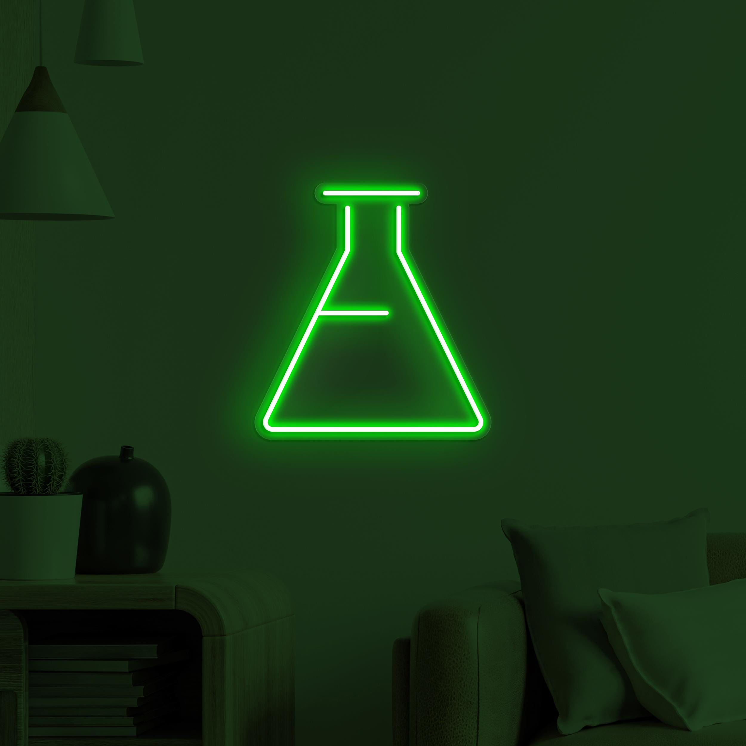 Flask Neon Sign, Flask LED Light, Science Wall Art, Library Wall Decor, Decor for School, Colleges and Universities, Custom Neon Light, Gift