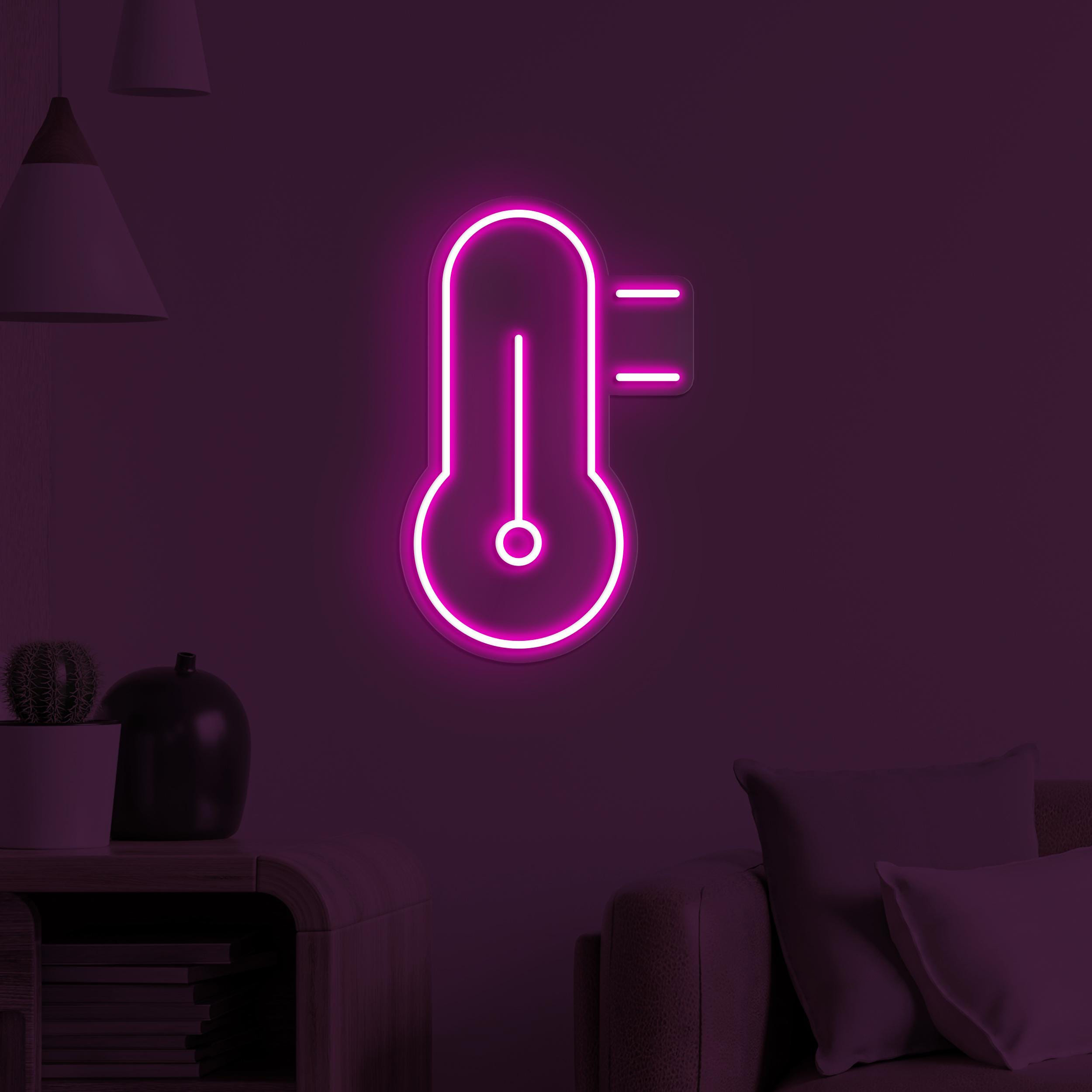 Thermometer Neon Sign, Thermometer LED Light, Hospital Wall Decor, Doctor Office Wall Art, Clinic Neon Light, Personalized Thermometer Sign
