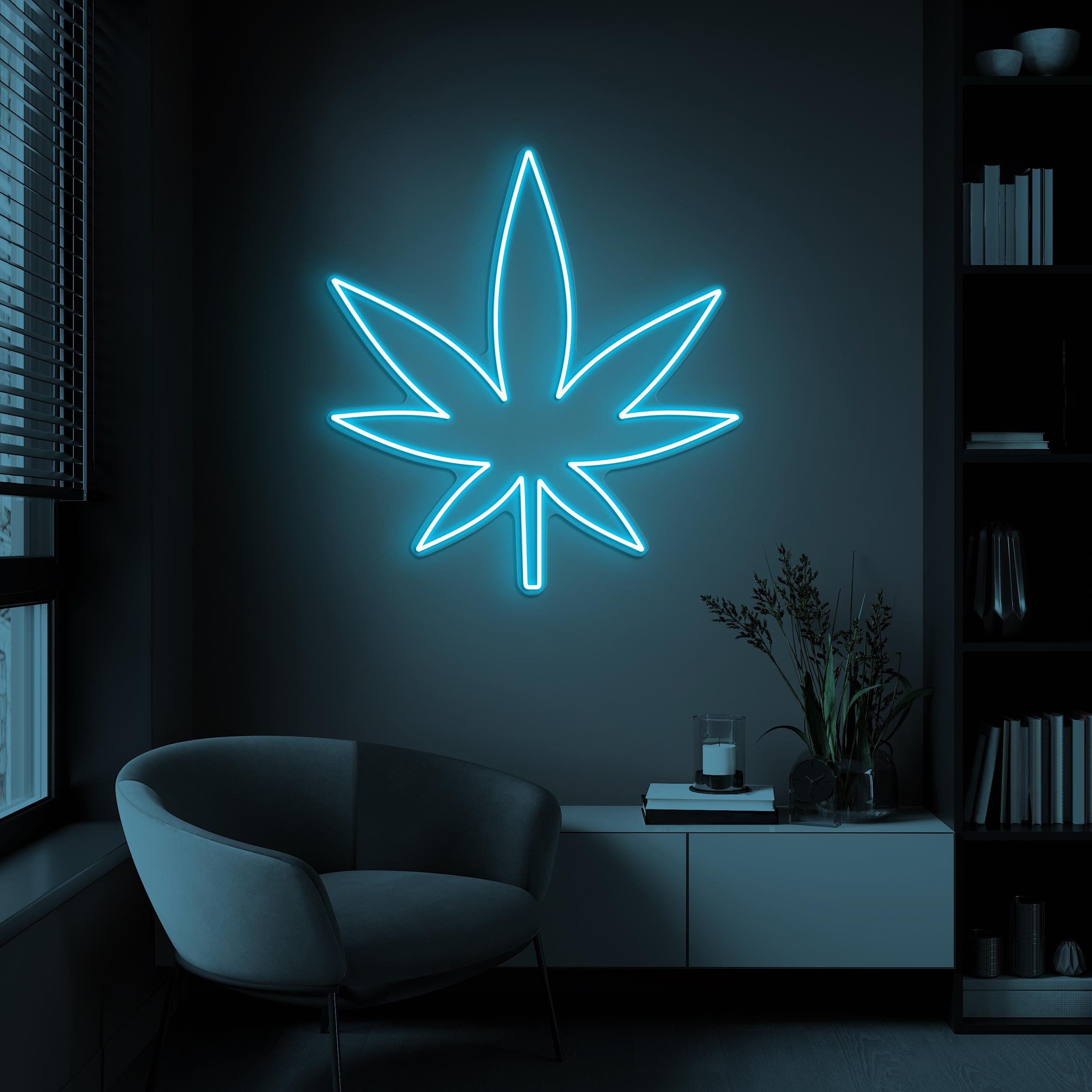 Marijuana Leaf Neon Sign, Marijuana Leaf LED Light, Cannabis Leaf Sign, Weed Wall Decor, Smoke Shop Sign, Hemp Leaf Room Decor, Smoking Art