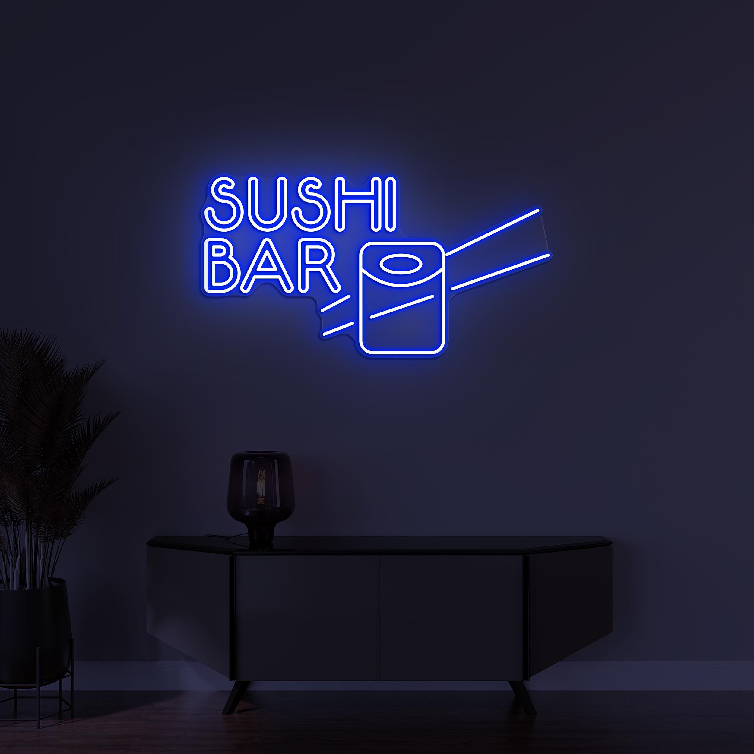 Sushi Bar Neon Sign, Sushi Bar LED Light, Japanese Wall Decor, Restaurant Wall Art, Kitchen Neon Sign, Japanese Food Neon Decor, Bar Decor