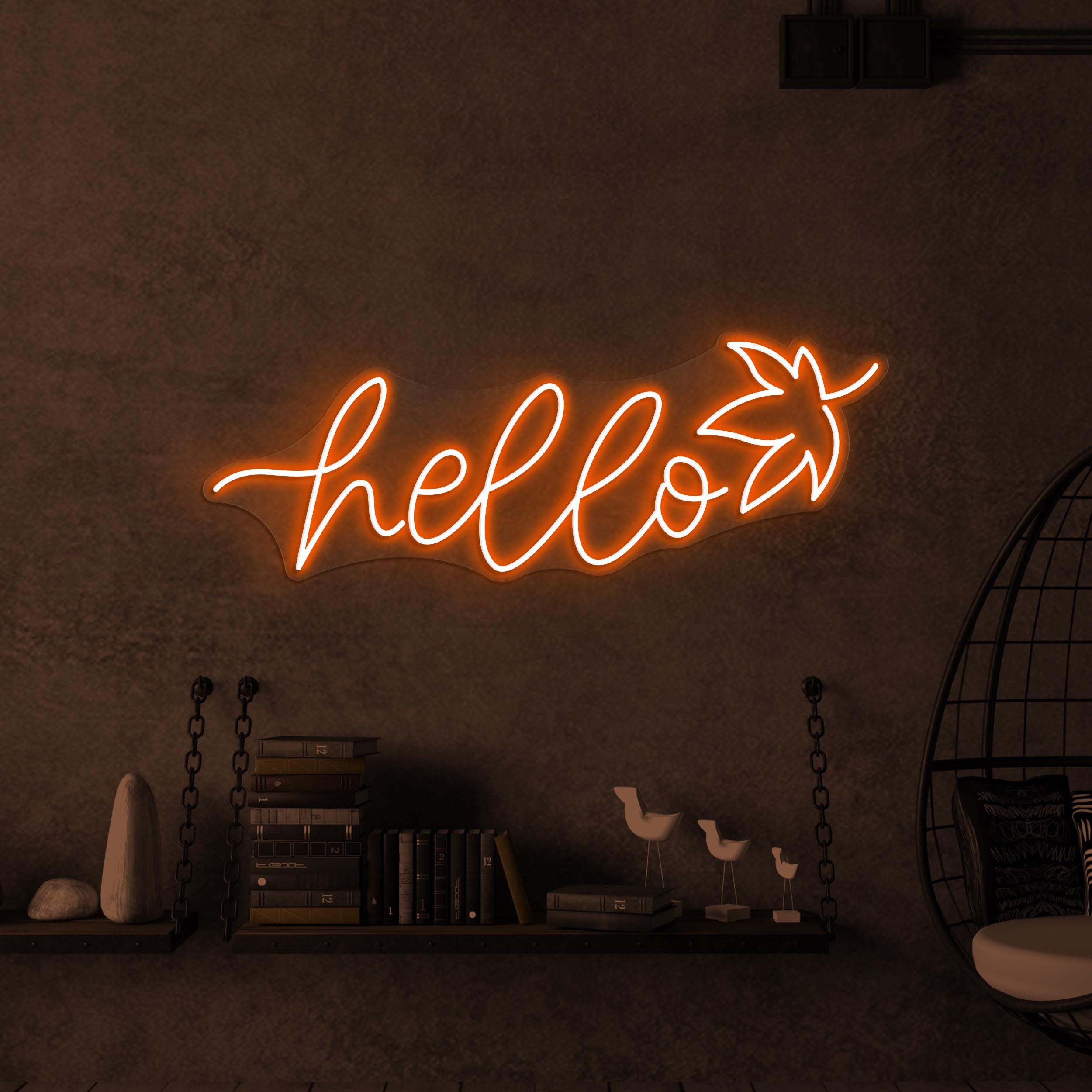 Hello Neon Sign, Hello LED Light, Party Wall Decor, Hello Fall Wall Art, Kids Room Neon Light, Boy and Girl Room Decor, Hello Logo Neon Sign