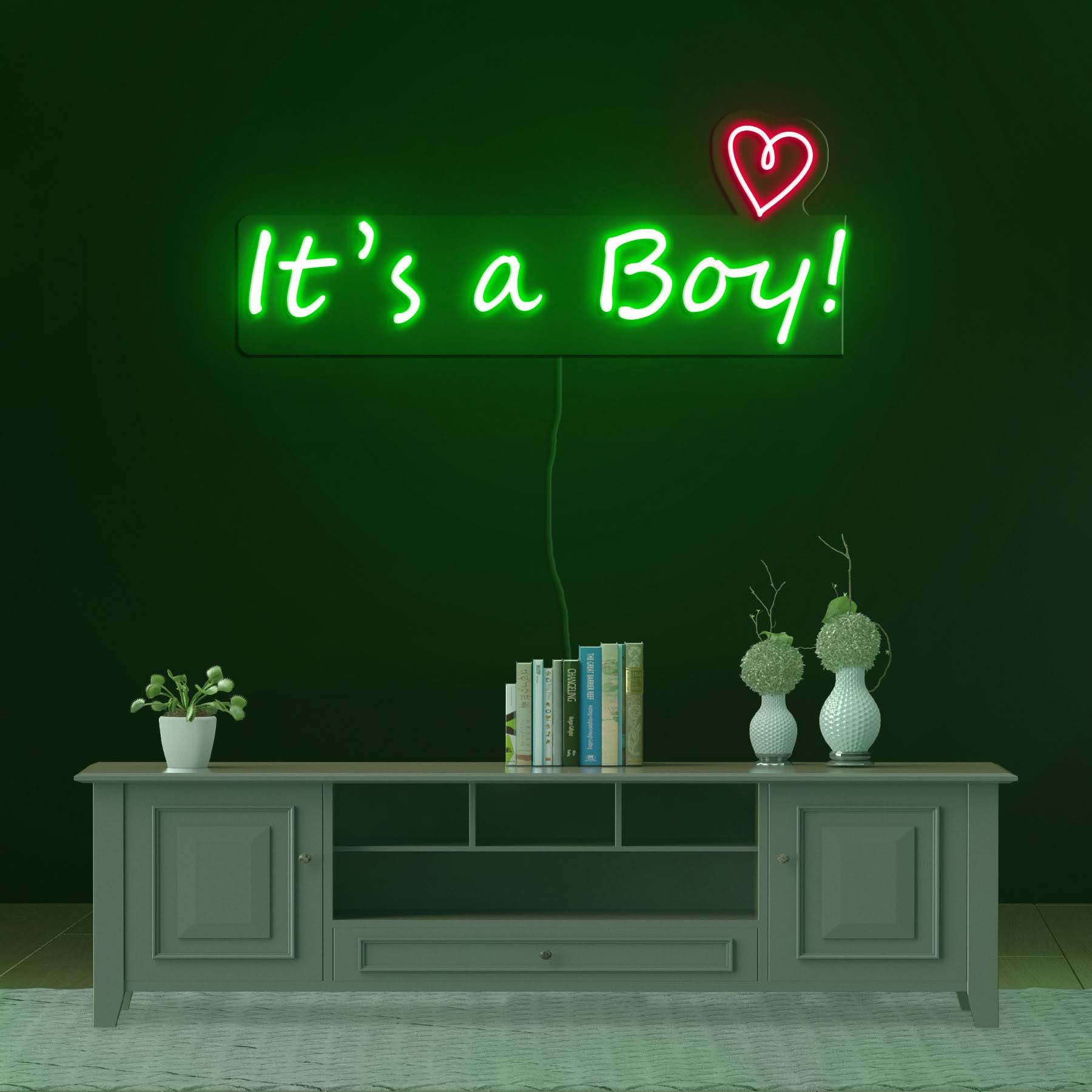 It's a Boy Neon Sign, Baby Shower Decor and Gift, Nursery Wall Art, Personalized LED Neon Light for Birthday Party, Custom Wall Decor