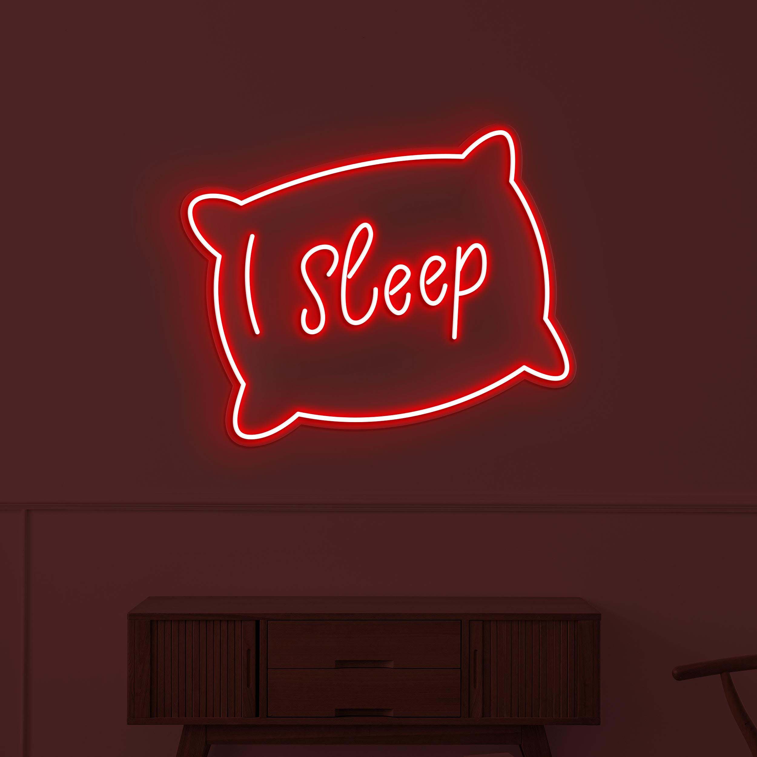 Sleep Neon Sign, Sleep LED Light, Pillow Wall Decor, Sleep Pillow Wall Art, Home Wall Light, Personalized  Neon Sign, Bedroom Neon Light