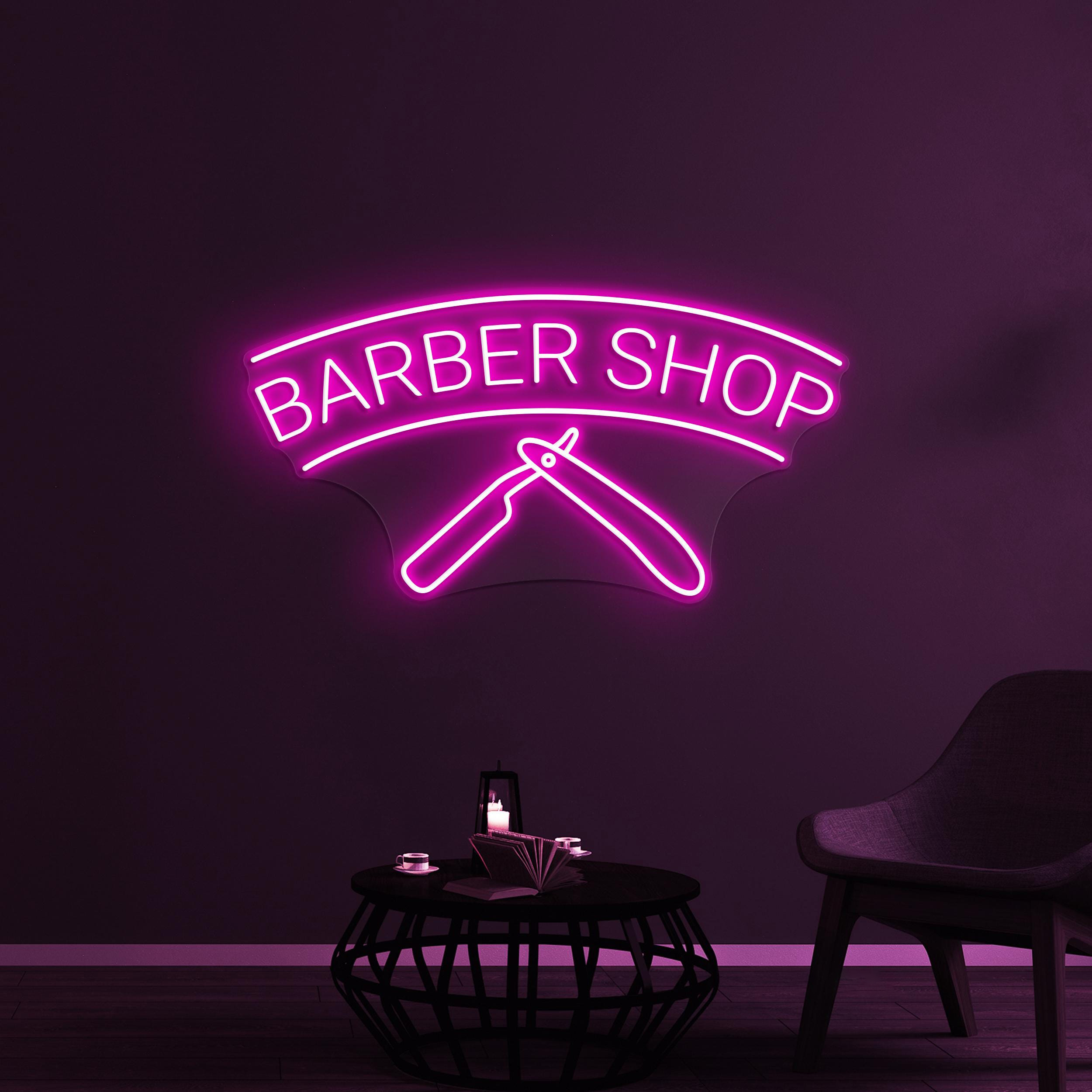 Barber Shop Neon Sign, Barber Shop LED Light, Barber Wall Decor, Hair Beauty Bar Sign, Haircut Neon Sign, Beauty Salon Wall Art, Shop Sign