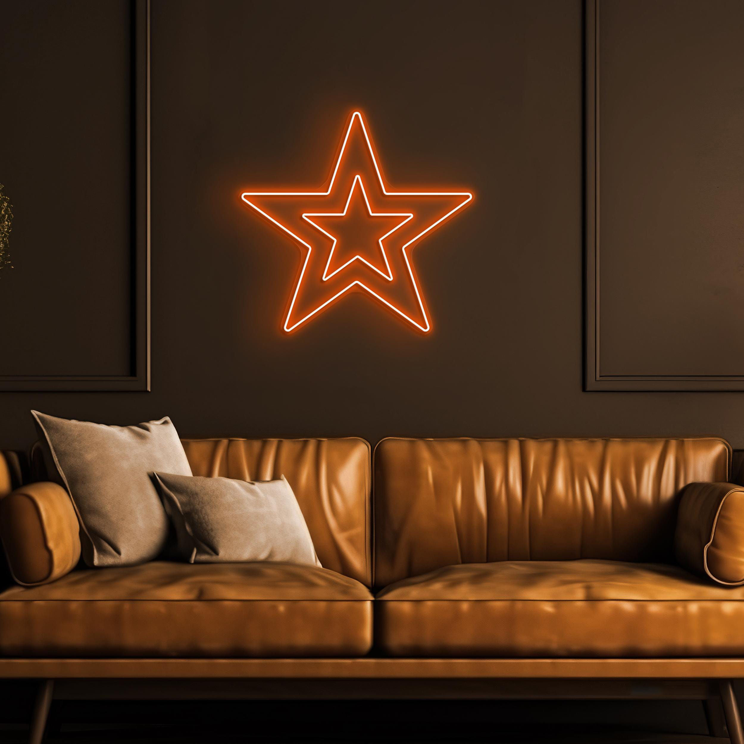 Star Neon Sign, Star LED Light, Kids Room Wall Decor, Celestial Neon Sign, Home Wall Decor, Living Room Neon Light, Starry Night Led Light