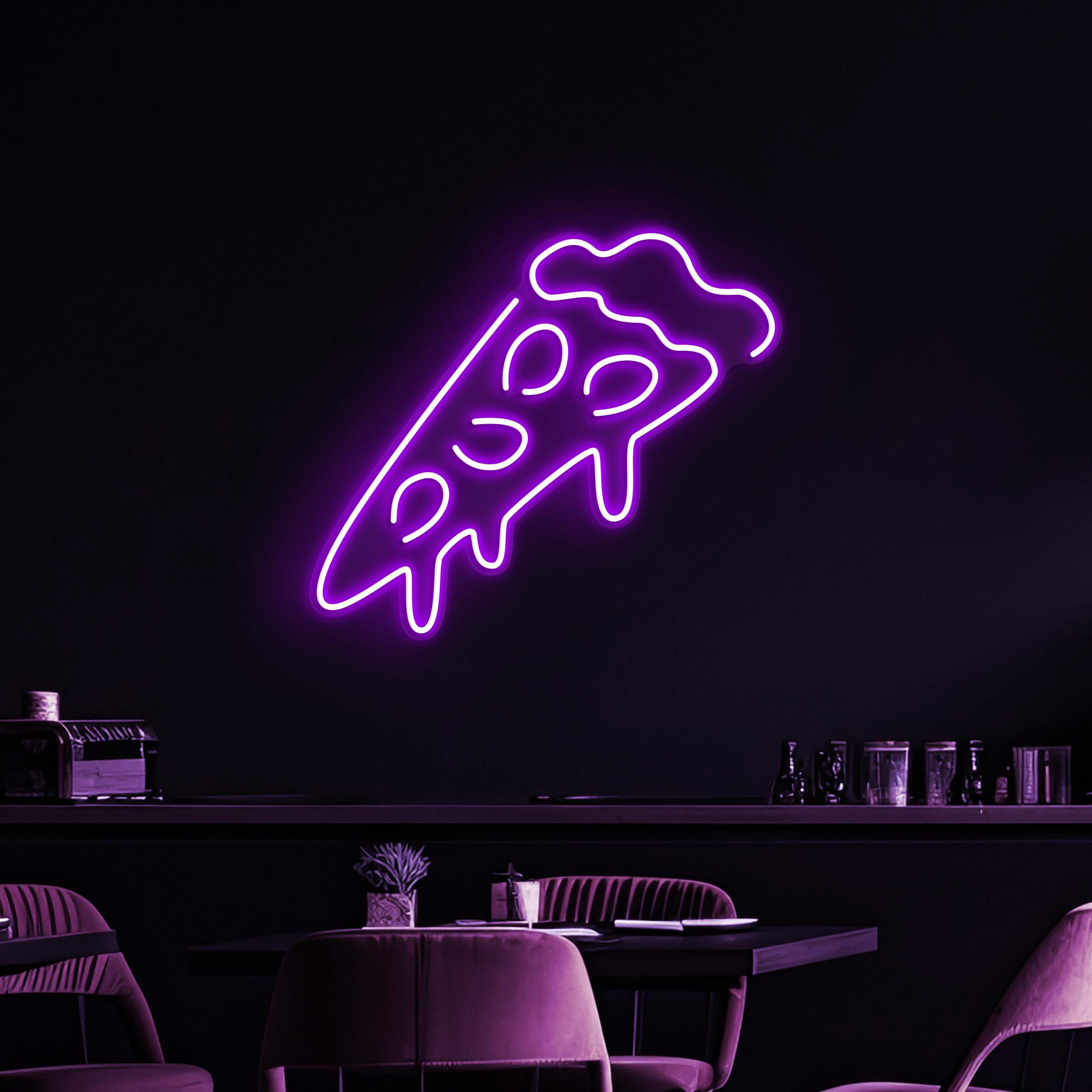 Pizza Neon Sign, Pizza Slice LED Light, Kitchen Wall Decor, Pizza Shop Wall Art, Home Neon Sign, Custom Neon Light, Gift For Pizza Lovers