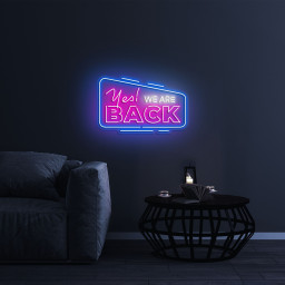 Yes! We Are Back Neon Sign, Open Sign for Shops, Neon Wall Decor for Businesses, Events, and Celebrations, Eye-catching Storefront Decor