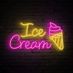 Ice Cream Neon Sign, Ice Cream LED Sign, Ice Cream Cone Wall Art, Ice Cream Neon Display, Decor for Ice Cream Shop, Cafe, Bar, Dessert Spot