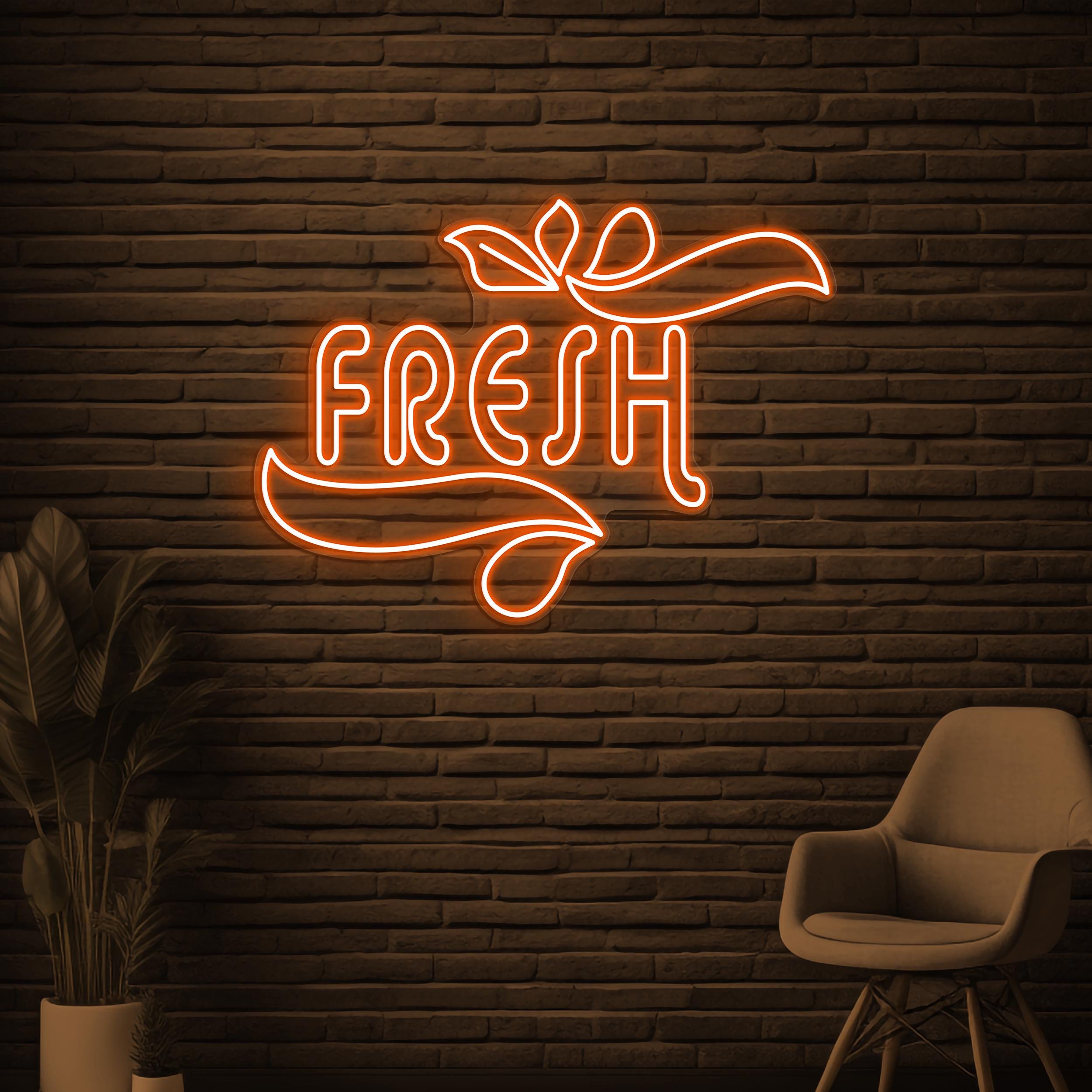 Fresh Neon Sign, Fresh LED Light, Fresh Logo Wall Decor, Shops Neon Art, Personalized Fresh Sign, Drink Corner Neon Sign, Led Wall Art Sign