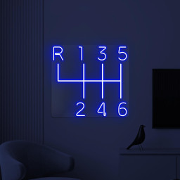 Car Gearbox Neon Sign, Car Gearbox LED Light, Auto Workshop Wall Decor, Automotive Wall Art, Garage Neon Light, Manual Gear Shift Led Sign