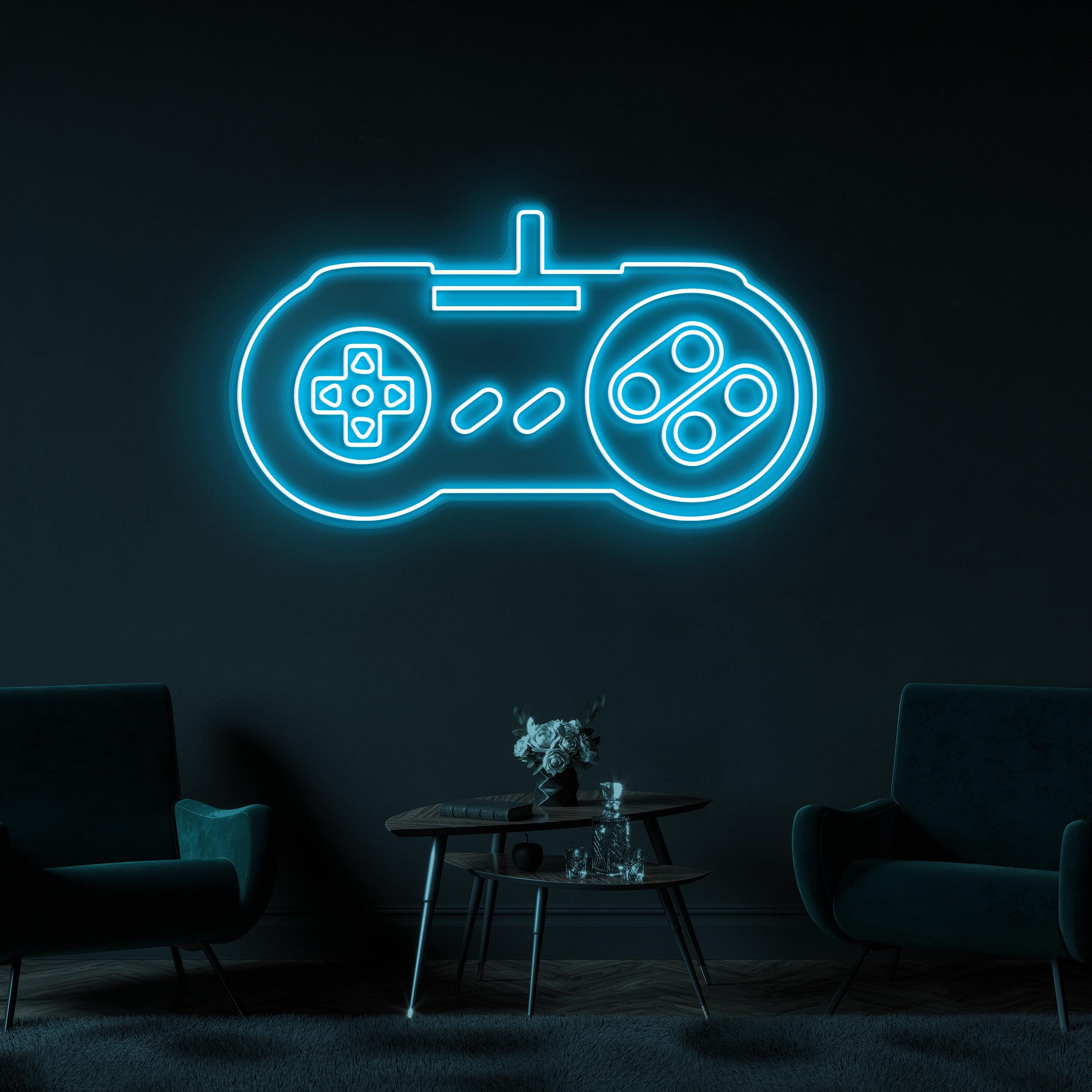 Game Controller Neon Sign, Game Controller LED Light, Gaming Zone Decor, Kids Room Wall Art, Video Game Joystick Sign, Gaming Room Neon Art