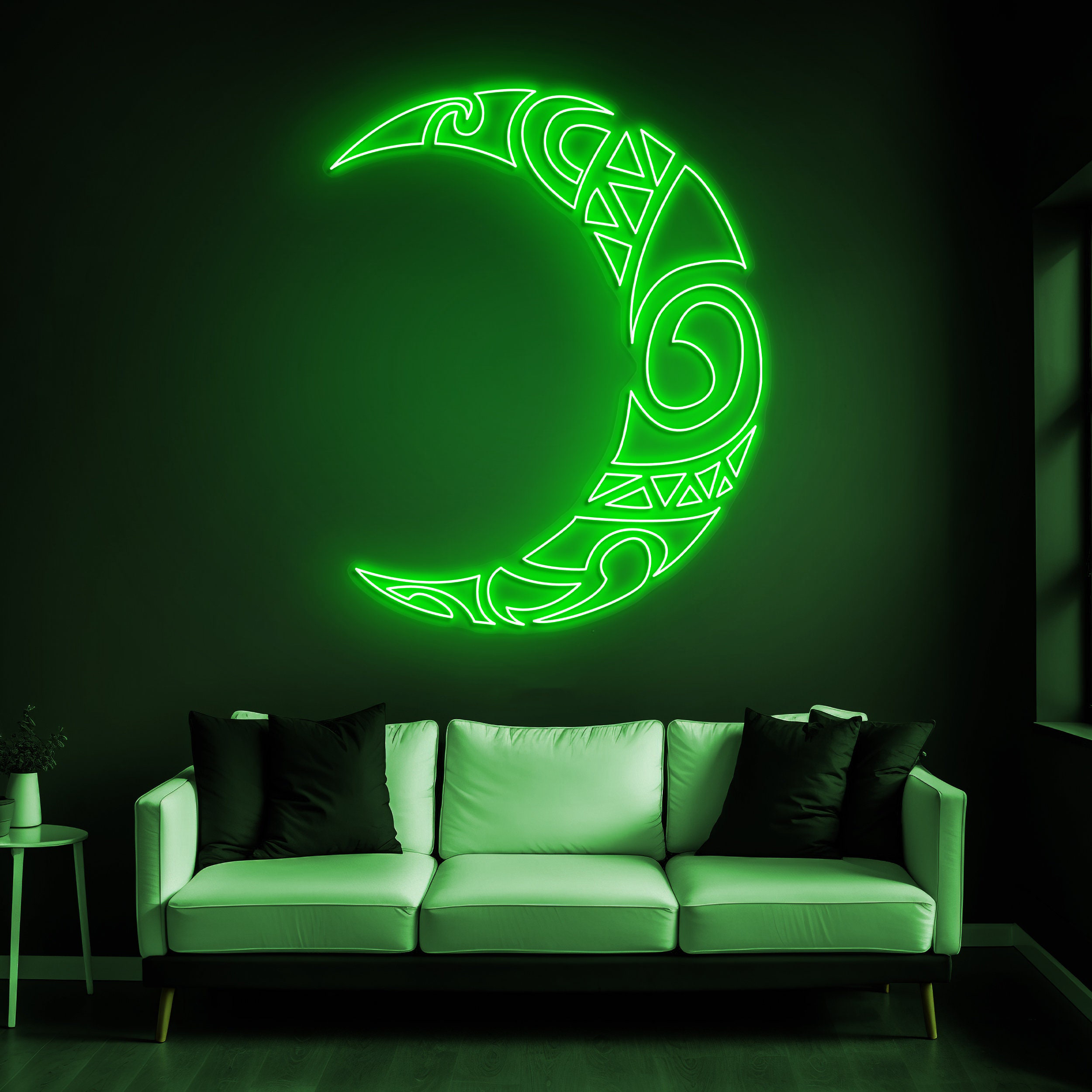 Egyptian Moon Led Light, Moon Neon Sign, Mancave decor, Egyptian decor Sign, Led decor, Custom Neon Sign, Moon Led Decor, Moon Neon Art Sign