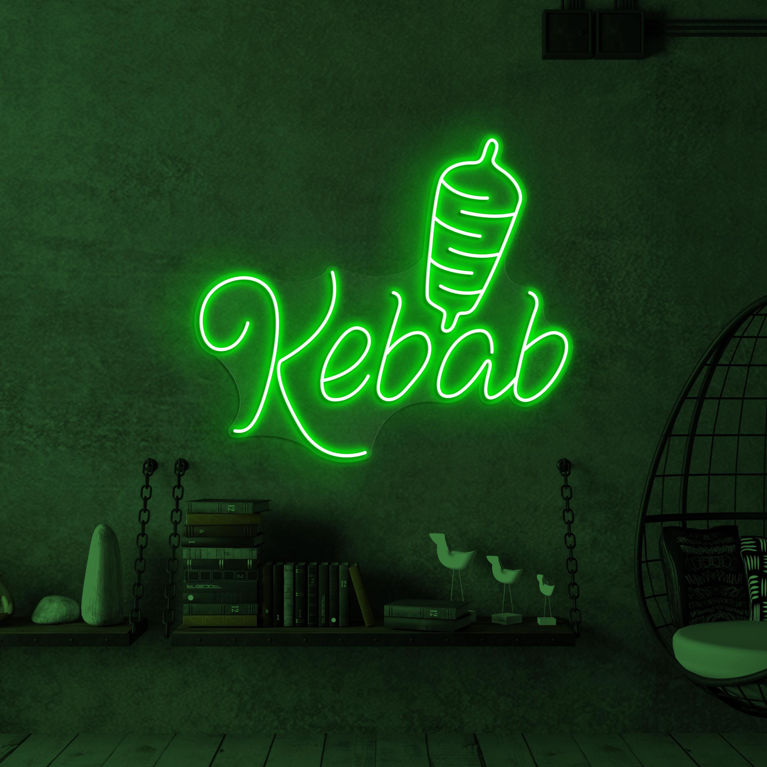 Kebab Neon Sign, Kebab Neon Light, Doner Kebab Neon Art, Restaurant Wall Decor, Kebab Neon Wall Light, BBQ Shop Neon Sign, Kebab Lover Gift