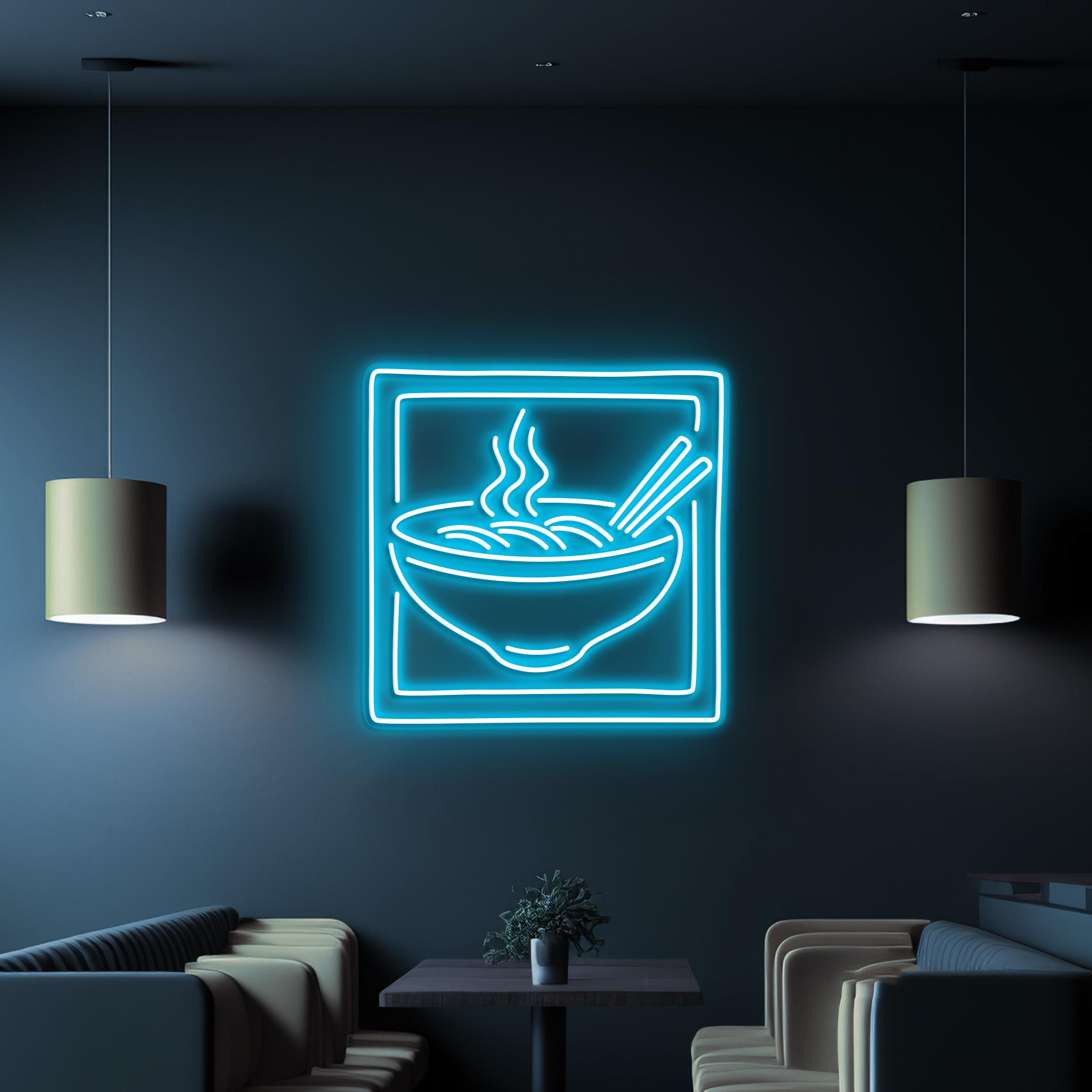 Ramen Neon Sign, Ramen Bowl LED Light, Noodle Bowl Wall Art, Noodle Shop Wall Decor, Asian Food Wall Light, Home and Kitchen Neon Light