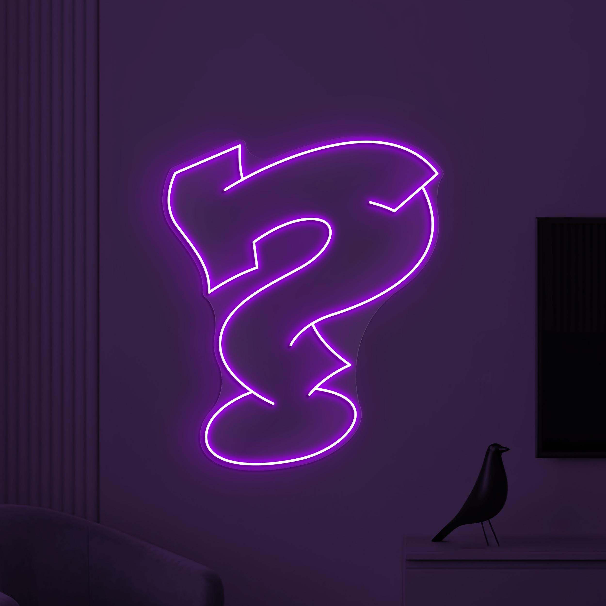 Question Mark Neon Sign, LED Question Mark Light, Arrow Wall Decor, Direction Wall Art, Mall Neon Light, College & University Decor, Gift