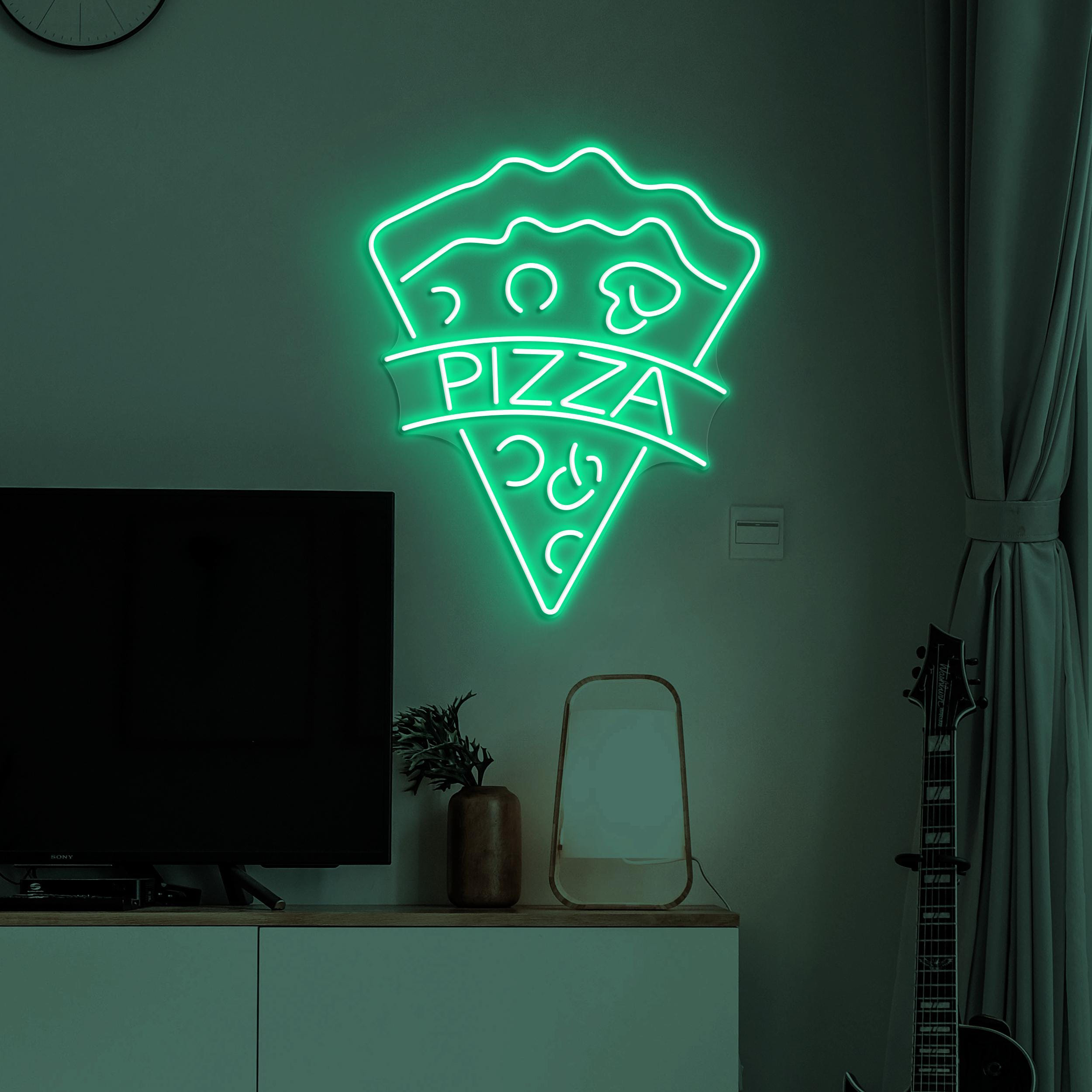 Pizza Neon Sign, Pizza LED Light, Pizza Logo Wall Decor, Pizza Cafe Neon Light, Kitchen Neon Art, Foodie Neon Sign, Pizza Lover Wall Decor
