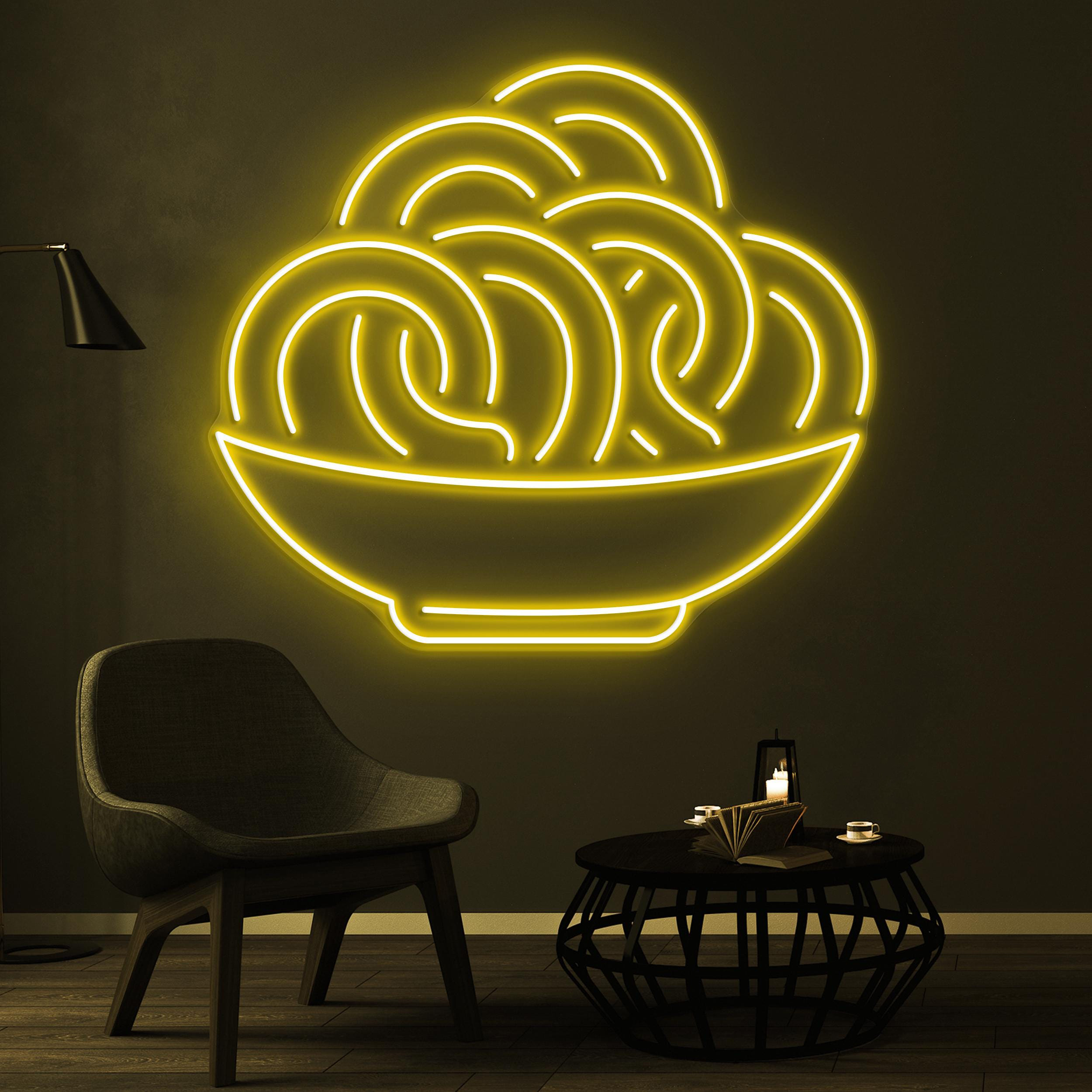 Noodle Bowl Neon Sign, Noodle Bowl LED Light, Ramen Wall Decor, Asian Restaurant Sign, Kitchen Wall Light, Pasta Neon Sign, Ramen Shop Decor