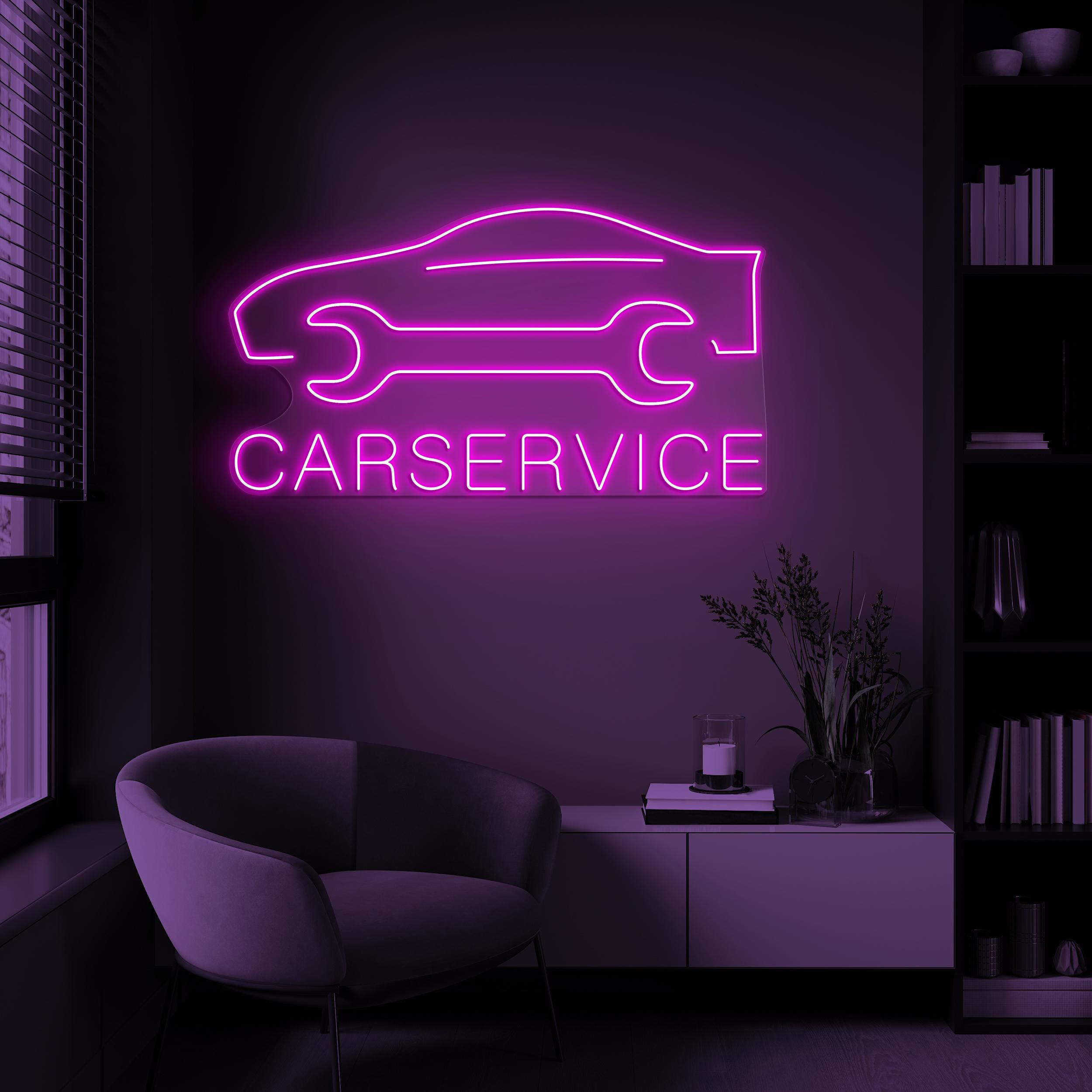 Car Service Neon Sign, Auto Car Service Garage Led Sign, Car Repair Decor, Papa's Garage Workshop Art, Car Mechanic Wall Decor, Workshop Art