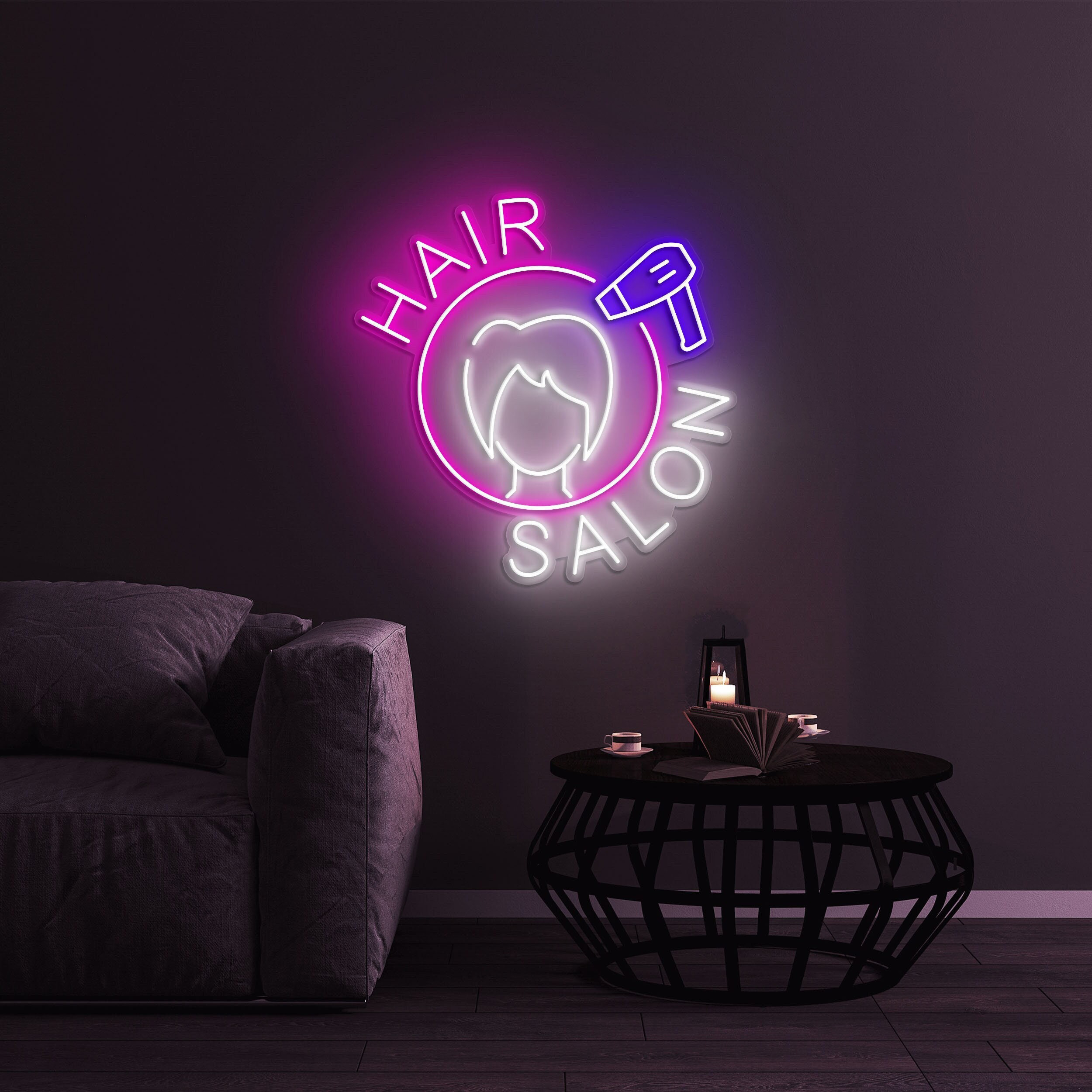 Hair Salon Neon Sign LED Light for Salon Decoration, Shop Decor, Hair Salon Wall Art, Neon Sign for Beauty Salons, Shop Decor, Gift Idea