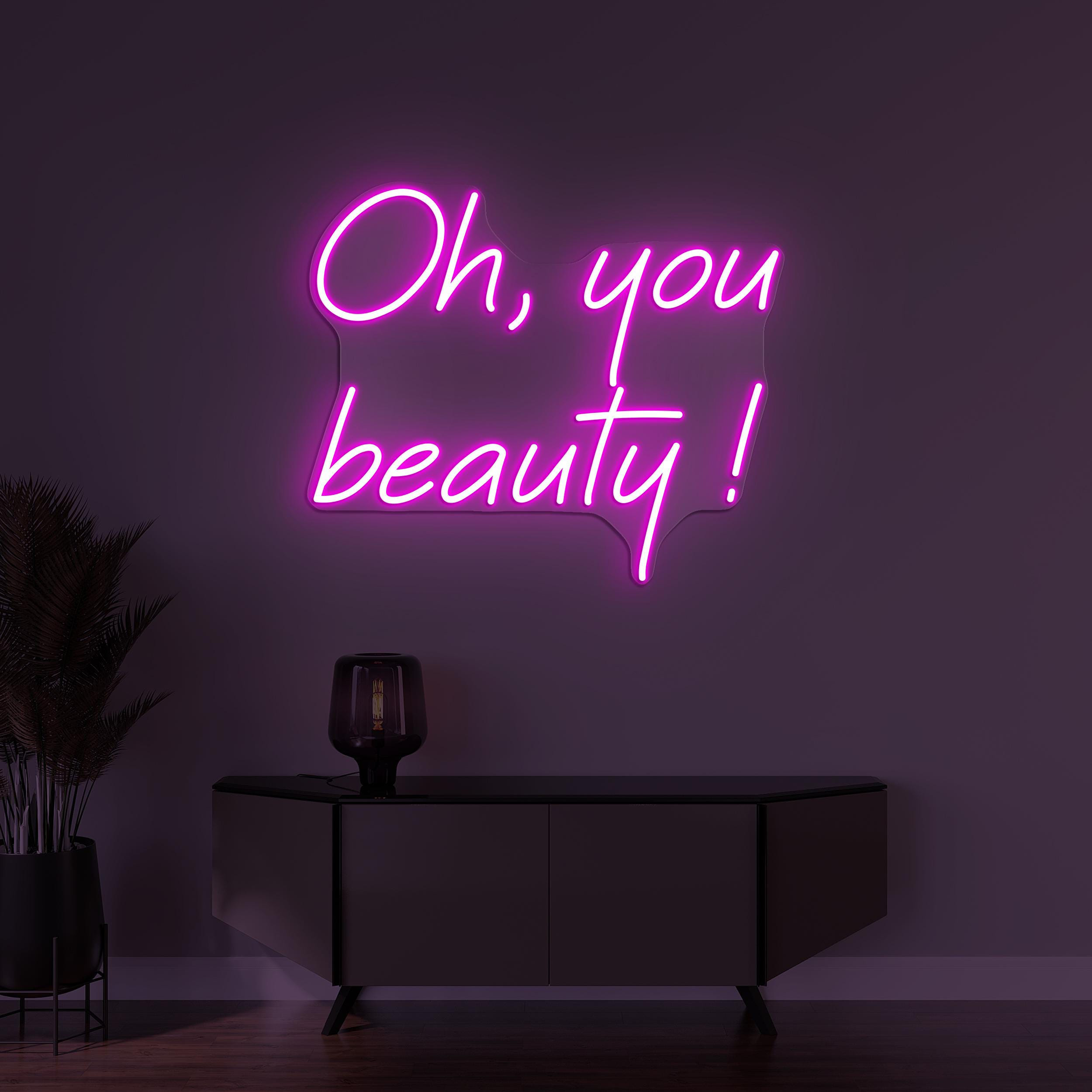 Oh You Beauty Neon Sign, Oh You Beauty LED Light, Beauty Saloon Wall Decor, Beauty Room Sign, Girl Room Wall Decor, Personalized Beauty Sign