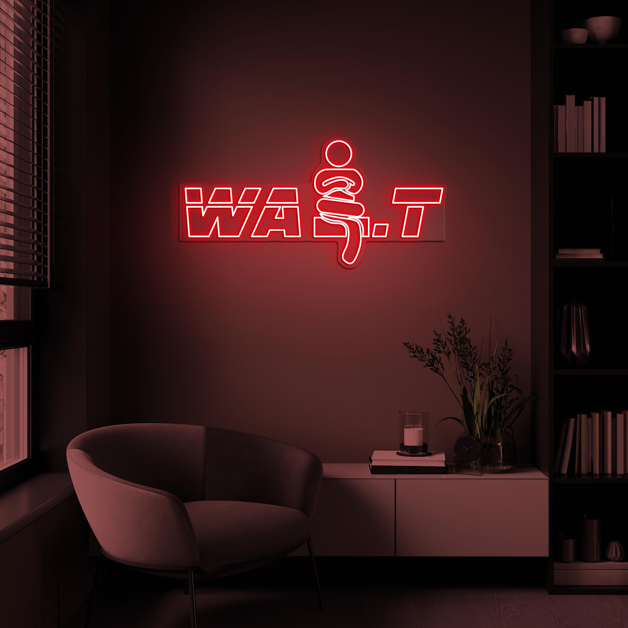 Wait Neon Sign, Wait LED Light, Wait Wall Decor, Hold On Door Sign, Custom Neon Sign, Shop Wall Decor, Store Door Sign, Patience Wall Art