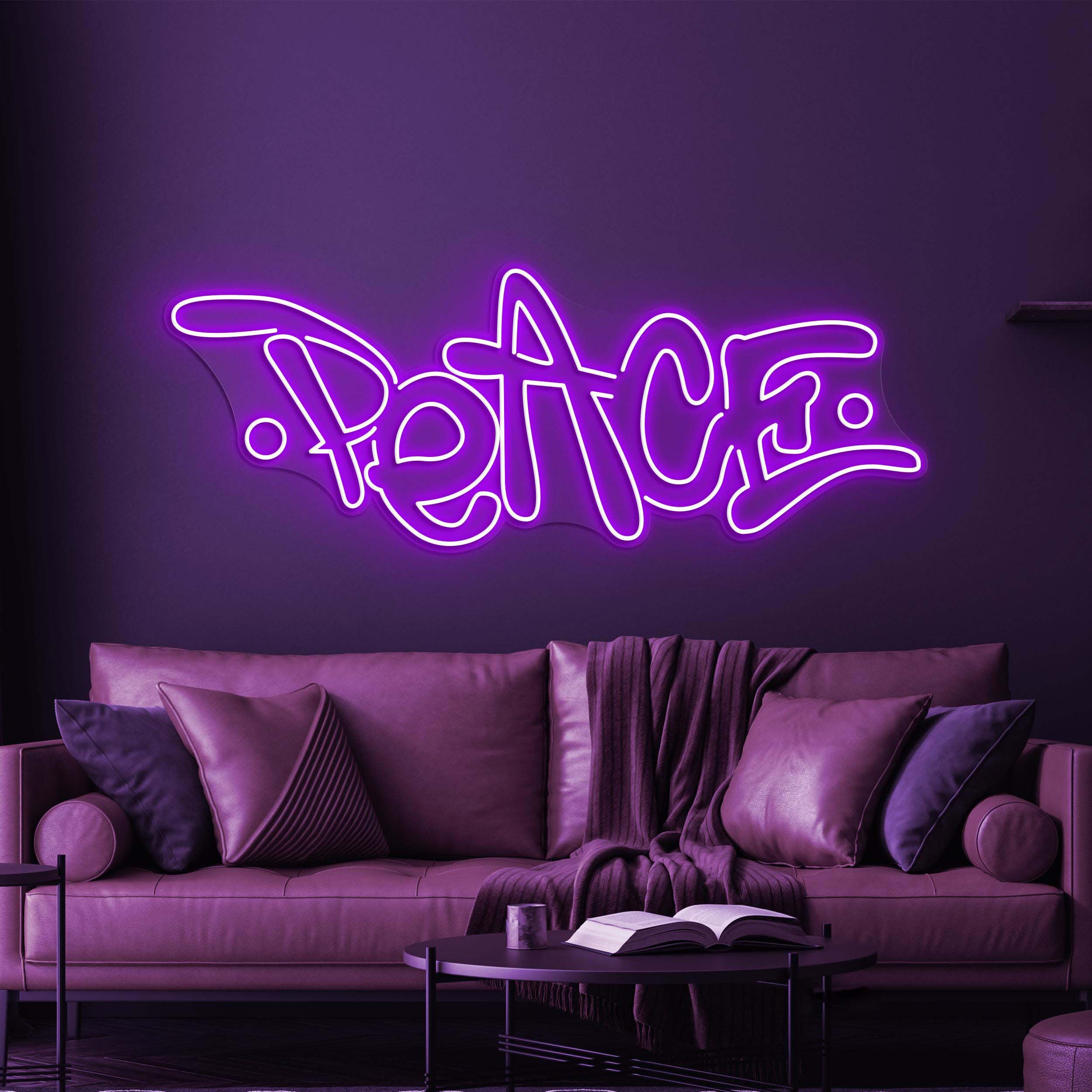 Peace Neon Sign, Peace LED Light, Positive Wall Decor, Custom Neon Sign, Home Wall Decor, Peace Neon Bar Sign, Game Room Decor, Love Sign