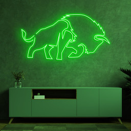 Bison LED Neon Sign, Buffalo Neon Light Art, Bison Wall Decor for Home, Room Decor, Buffalo LED Lights for Wall, Custom Bison Neon Art, Gift