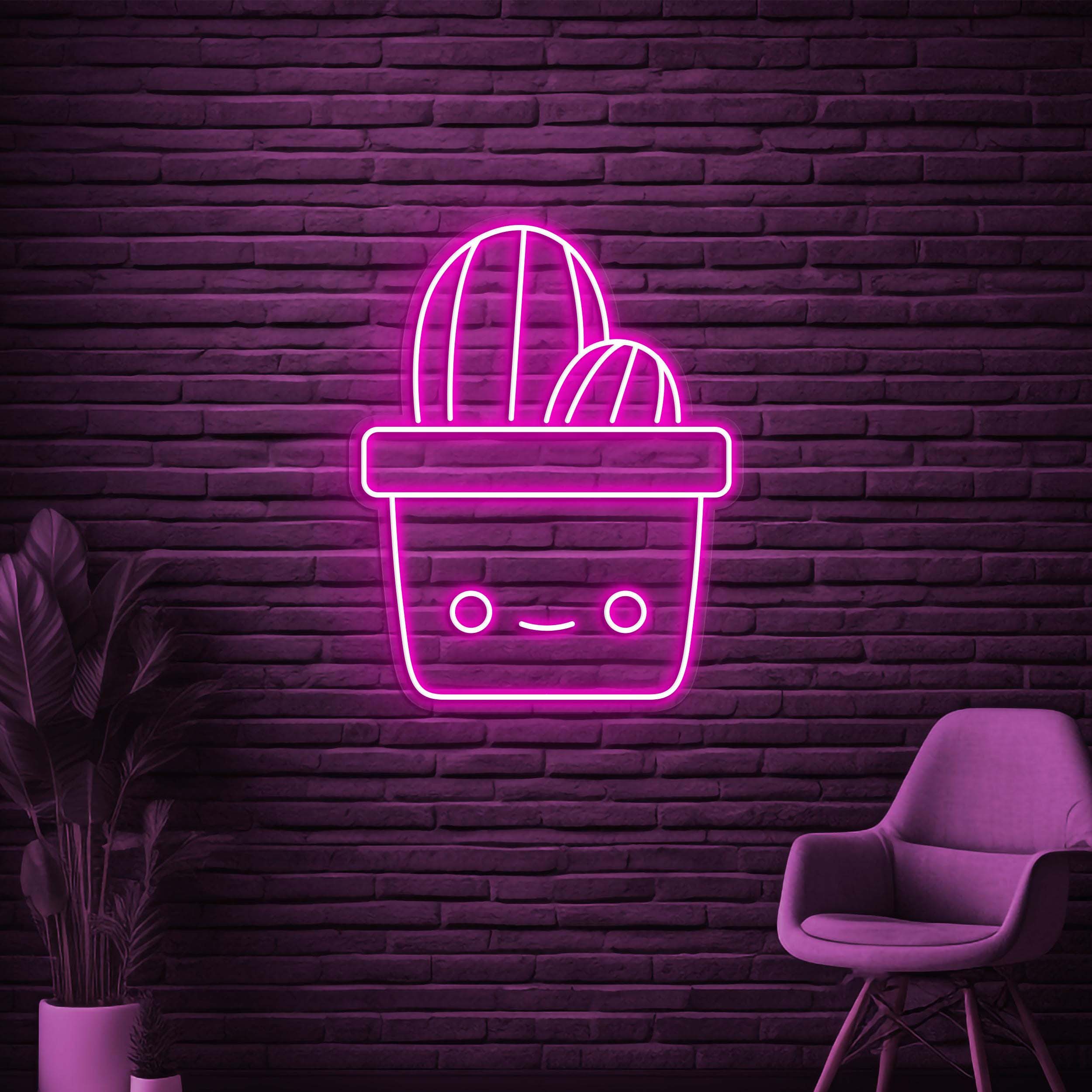 Cactus Neon Sign, Cactus LED Light, Plant Wall Decor, Custom Neon Sign, Cute Cactus Wall Art, Home Wall Art, Kids Room Decor, Plant Shop Art