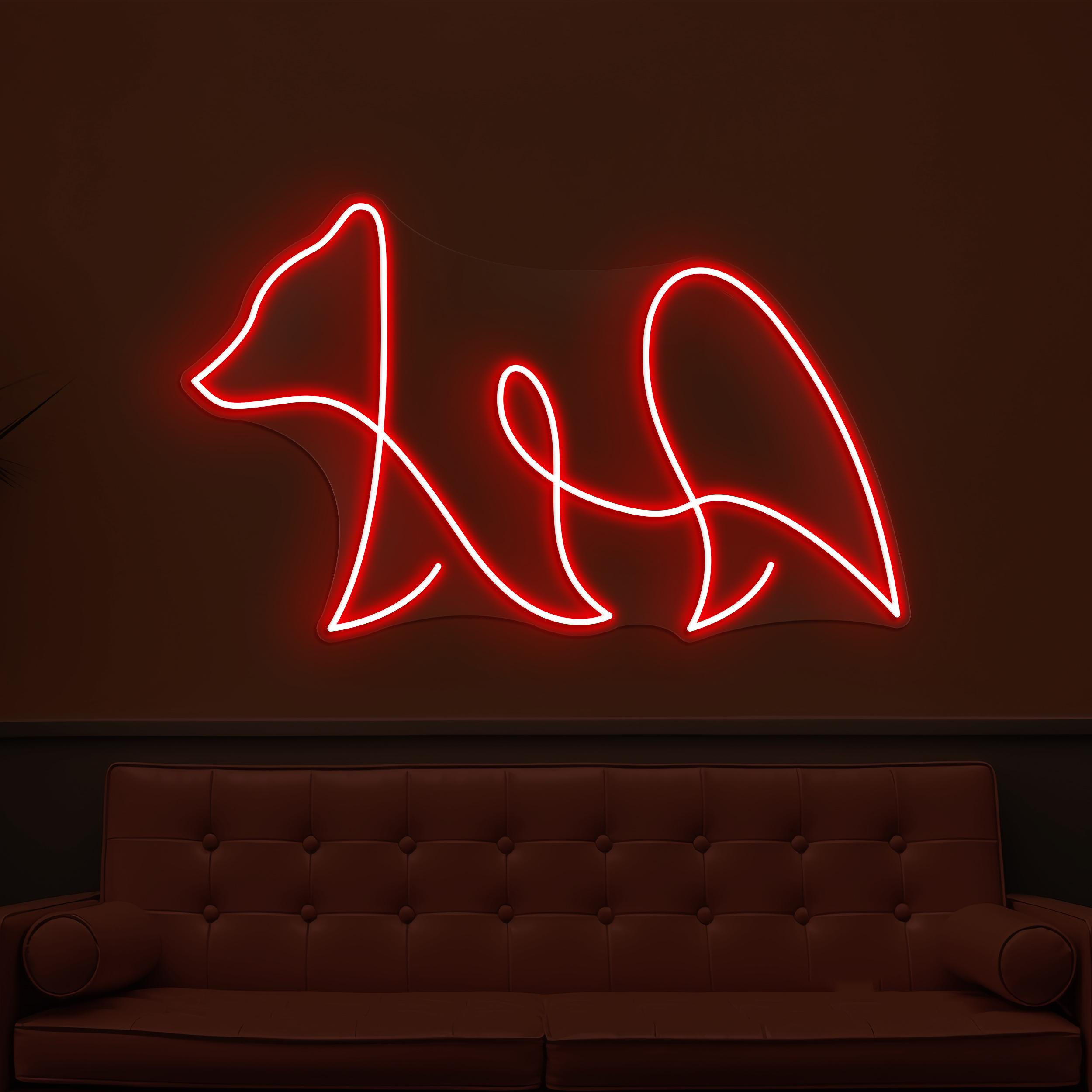 Bear Neon Sign, Bear LED Light, Cute Bear Line Wall Art, Led Wall Decor, Zoo Neon Light, Wild Animal Neon Decor, Kids Room Wall Decor, Gift