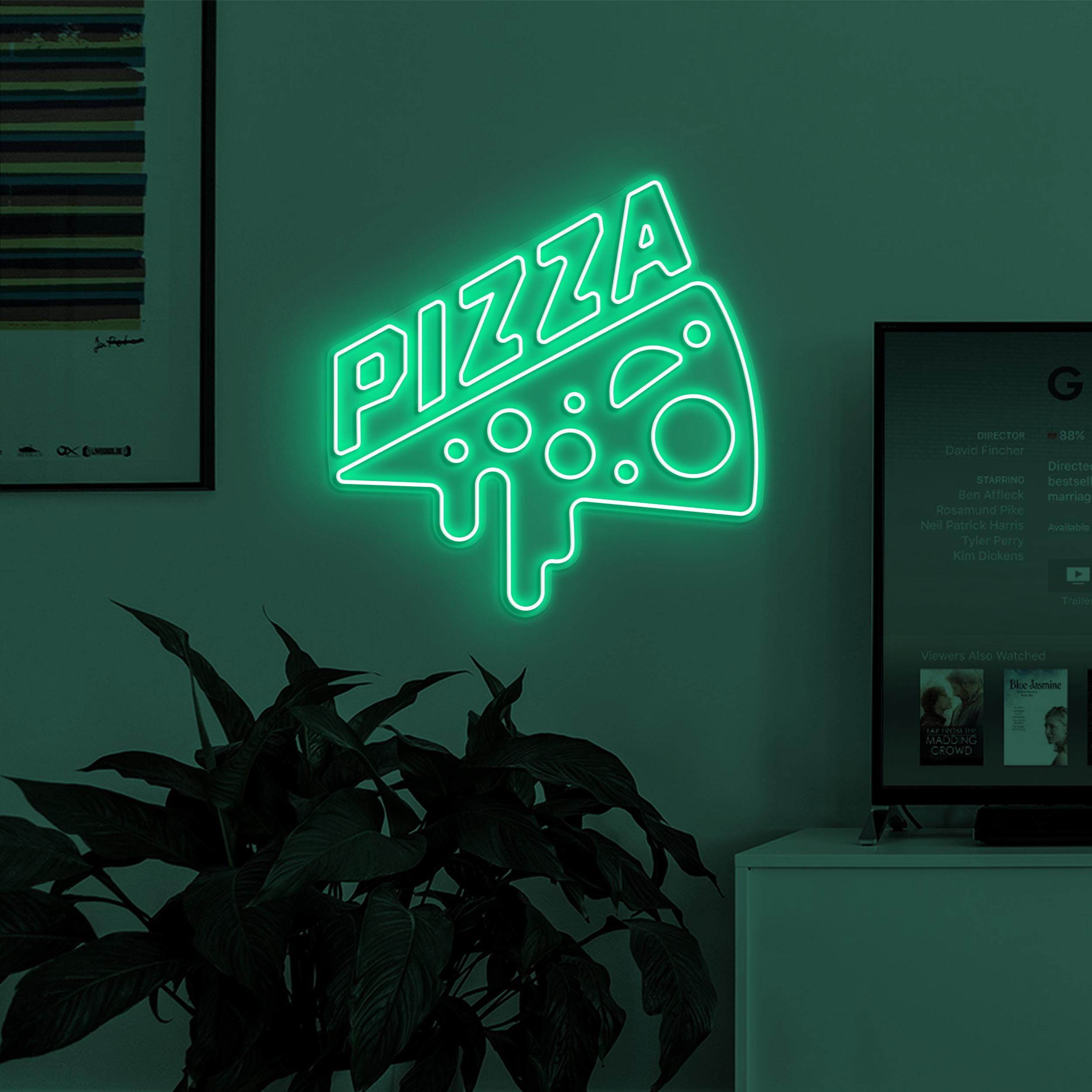 Pizza Neon Sign, Pizza LED Light, Pizza Slice Wall Decor, Pizza Cafe Wall Sign, Pizza Shop Logo Sign, Pizza Lover Wall Art, Restaurant Art