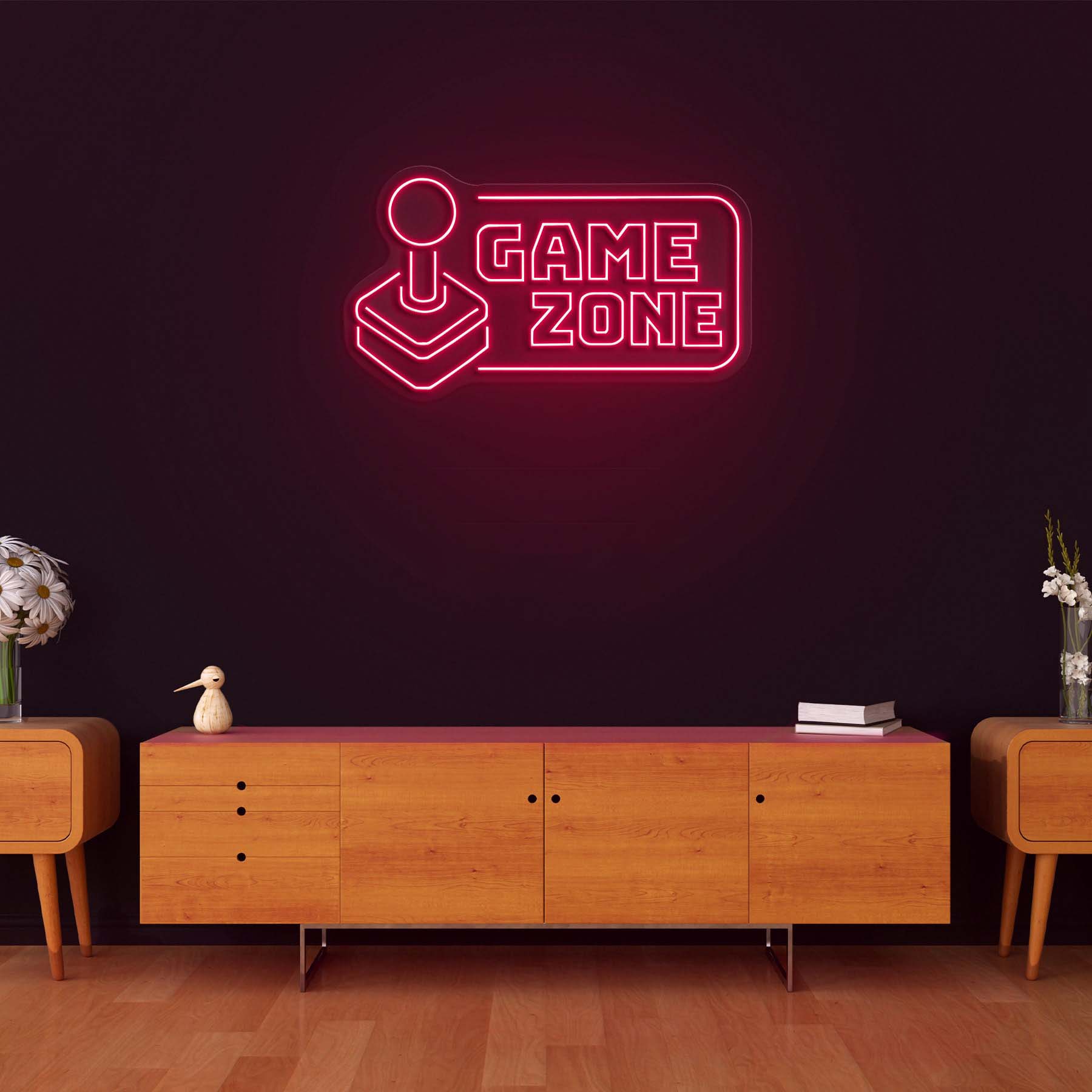 Game Zone Controller Neon Sign, Gaming Room Décor, Neon Signs for Gamer Room, LED Signs for Game Room, Gamer Gift Ideas, Gaming Decor Sign