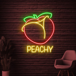 Peachy Neon Sign, Peachy LED Light, Fruit Shop Wall Decor, Peach Garden Wall Art, Peach Fruit Led Sign, Bar Neon Light, Gift