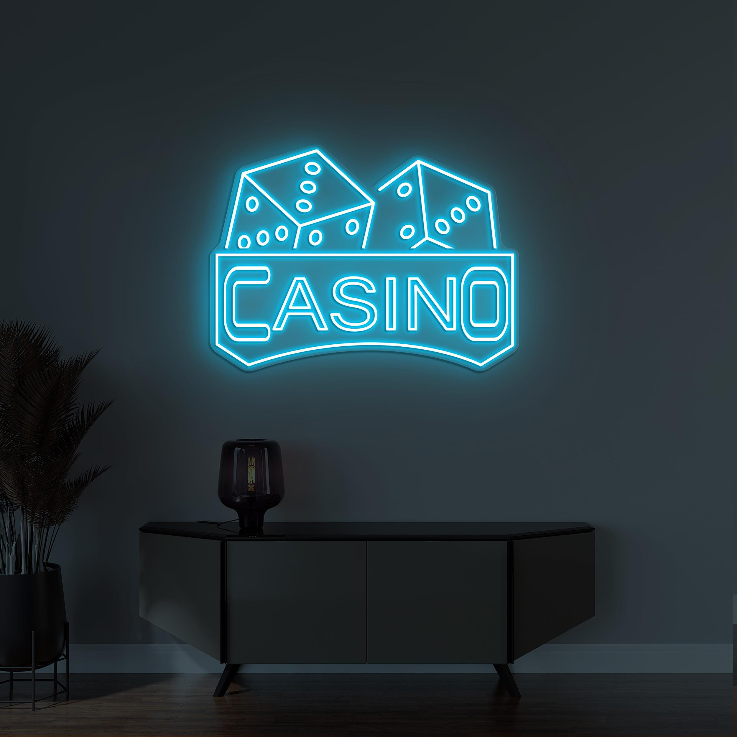 Casino Neon Sign, Casino LED Light, Ludo Dice Wall Decor, Game Room Wall Art, Ludo Game Neon Sign, Lucky Dice Neon Decor, Party Wall Decor