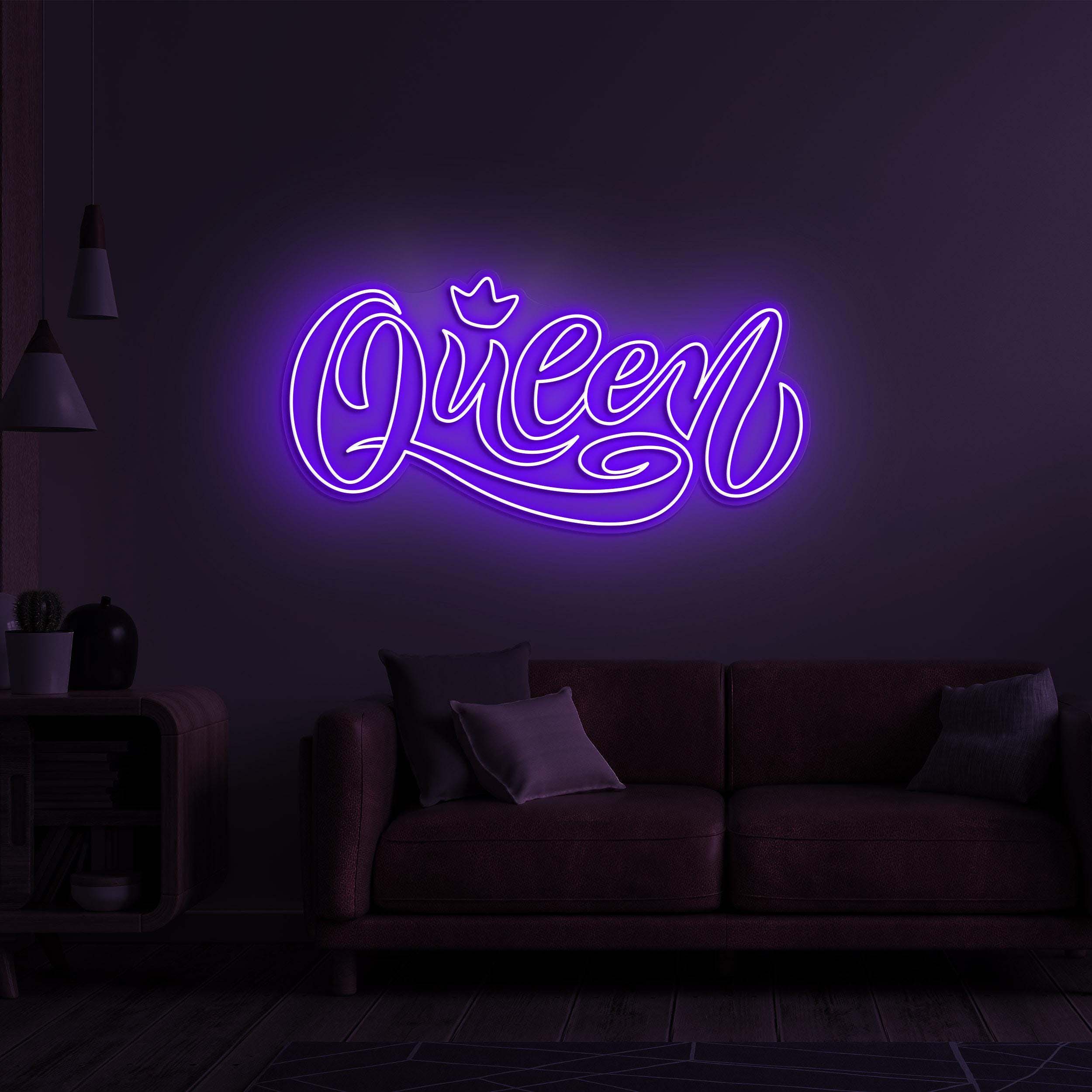 Queen Neon Sign, Queen LED Light, Queen LED Neon Art, Queen of Hearts Wall Art, Home Wall Decor, Mother's Day Gift, Wedding Party Wall Art,
