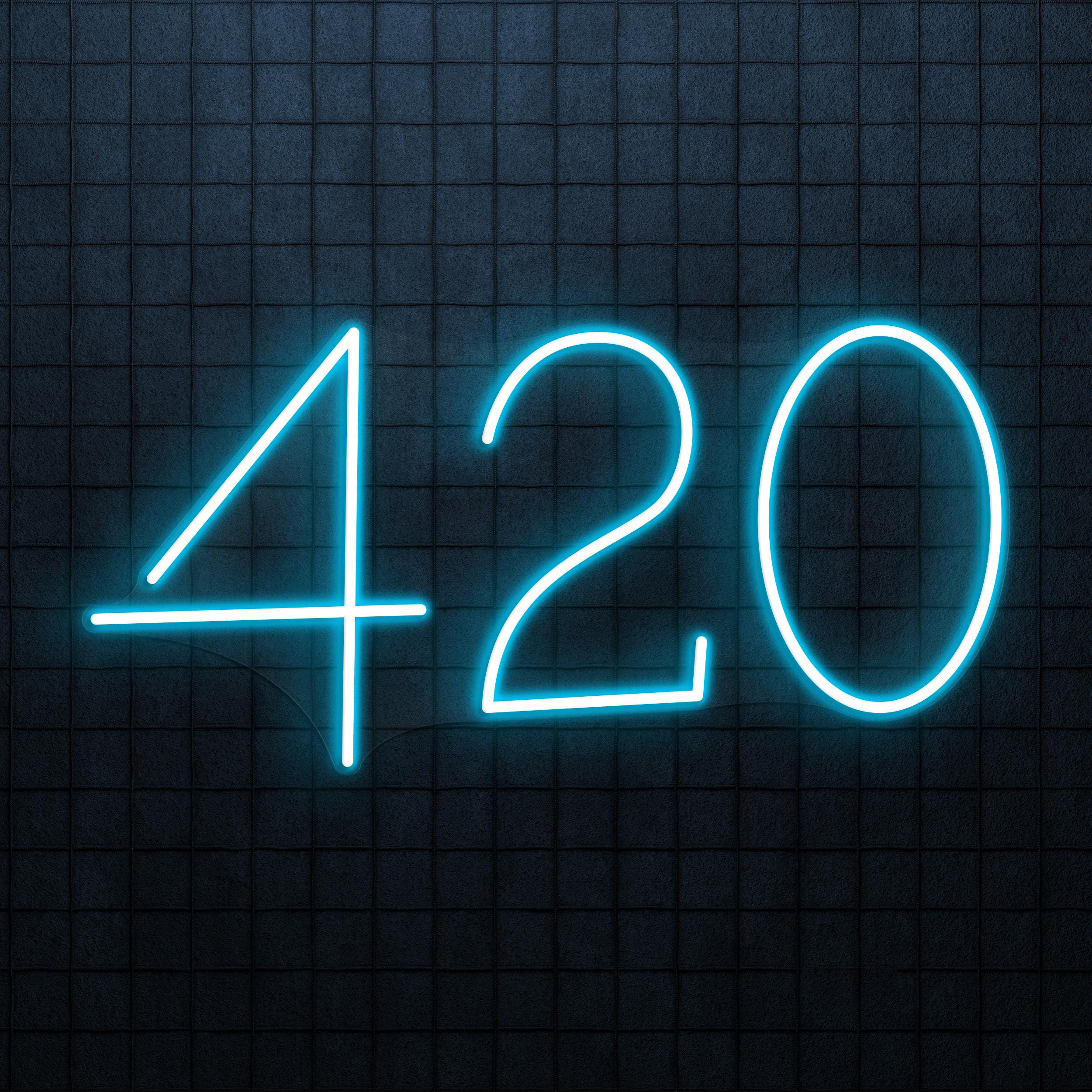 420 Neon Sign, 420 LED Light, Marijuana Wall Art, Smoke Shop Wall Decor, Dorm Room Neon Light, Cafe & Bar Restaurant Decor, Weed 420 Light