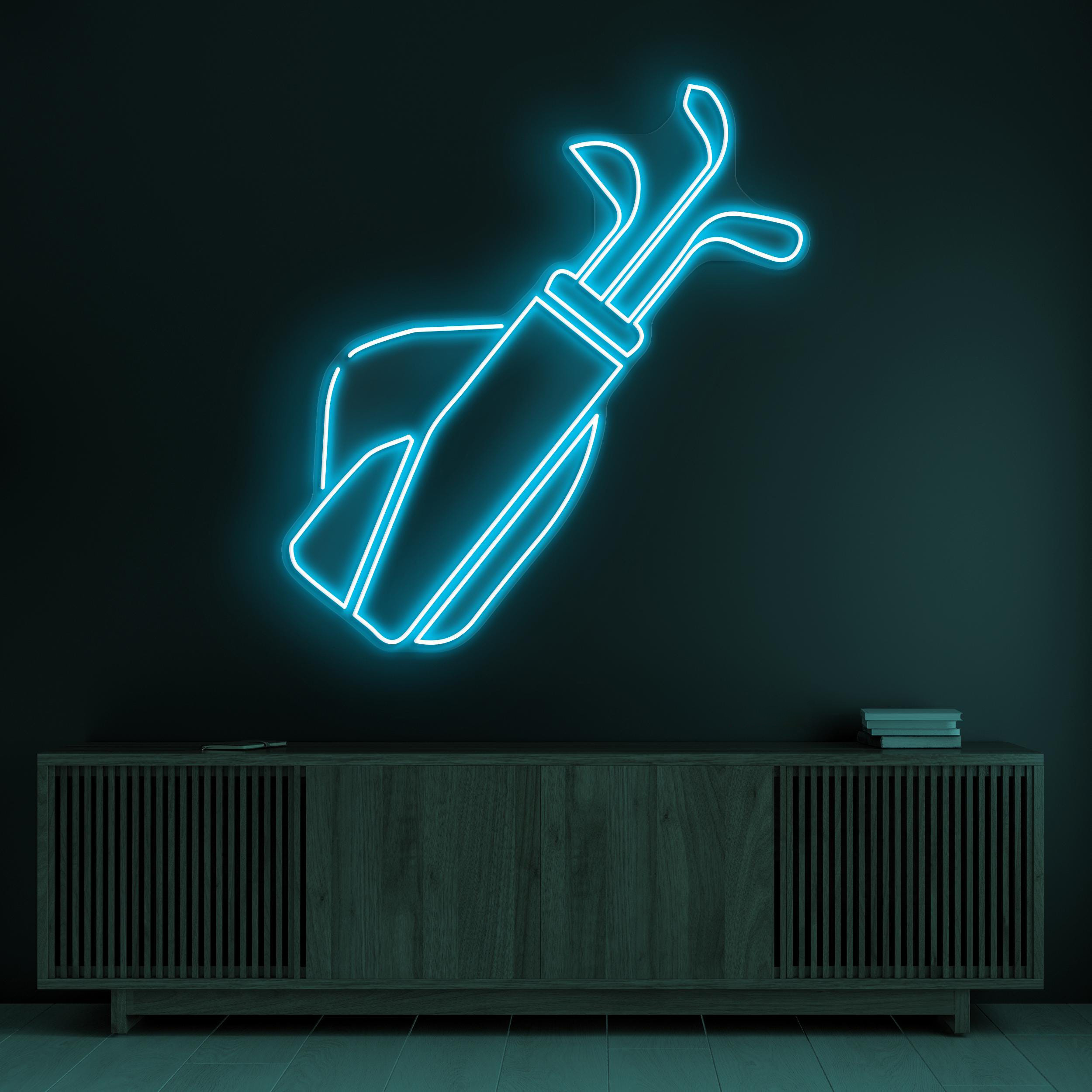 Golf Bag Neon Sign, Golf Bag LED Light, Bag Wall Art, Golf Club Wall Decor, Sports Shop Neon Light, Game Room Decor, Golf Club Wall Art
