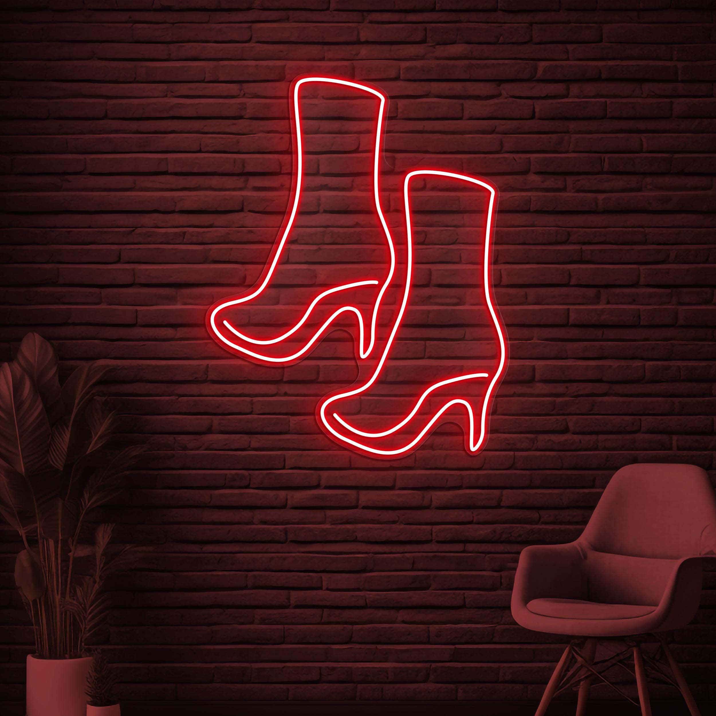 High Heels Neon Sign, High Heels LED Light, Shoes Wall Decor, Fashion Shoes Wall Art, Shoes Shop Led Sign, Girls Shoes Decor, Girls Room Art