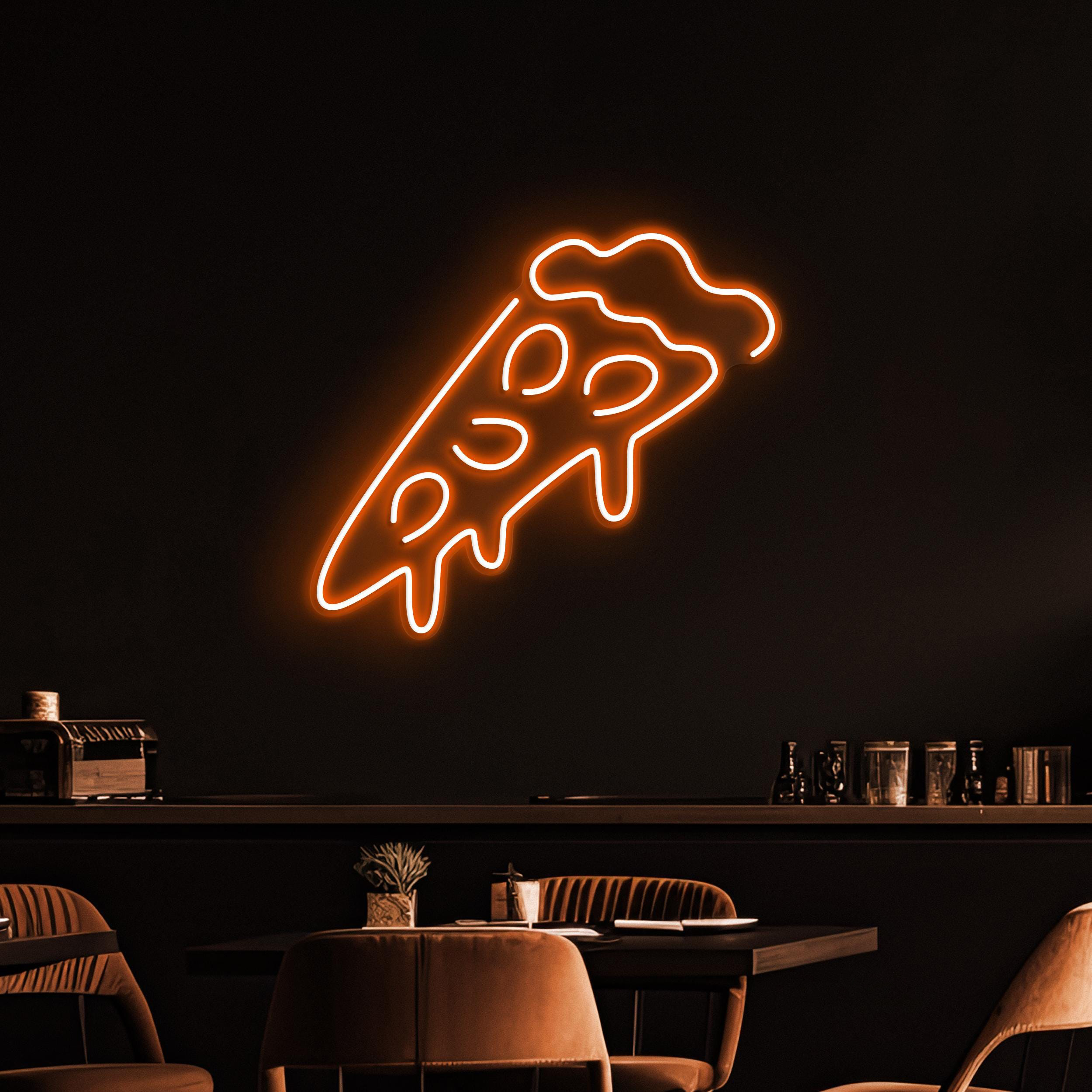 Pizza Neon Sign, Pizza Slice LED Light, Kitchen Wall Decor, Pizza Shop Wall Art, Home Neon Sign, Custom Neon Light, Gift For Pizza Lovers