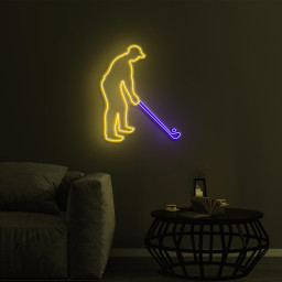 Golf Player Neon Sign, Golfer LED Light, Golf Player LED Wall Art, Golf Club Neon Sign, Sports Shop Wall Decor, Home & Game Room Wall Art