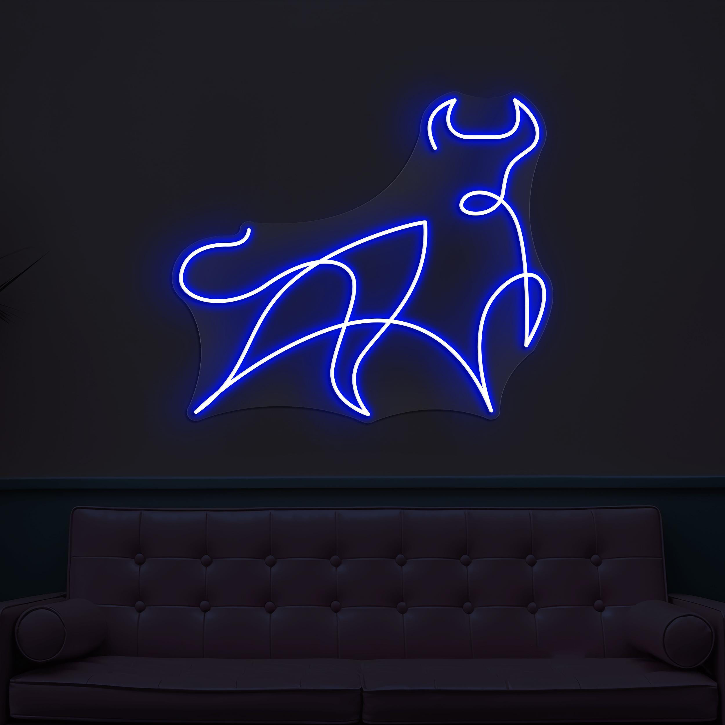 Buffalo Neon Sign, Buffalo LED Light, Pet Shop Wall Decor, Zoo Neon Light, Bull Wild Animal Sign, Angry Bull Wall Decor, Gift for Bull Lover